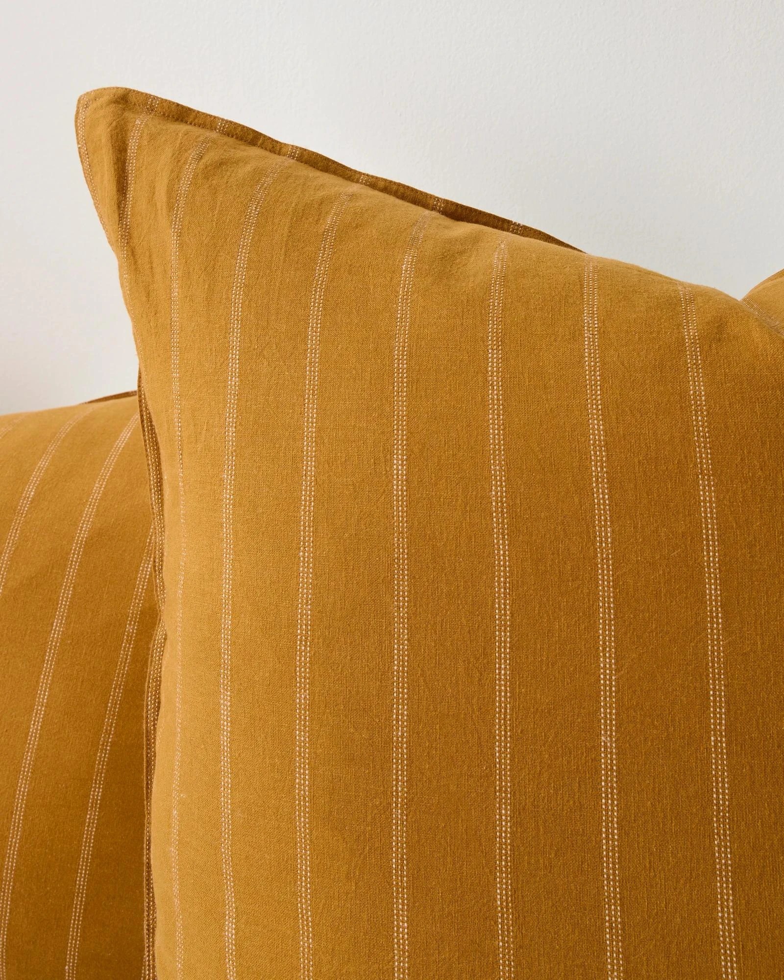 3 Target Adelle Stripe Linen/Cotton European Pillowcase - Queen Bed - Yellow, 3 of 6