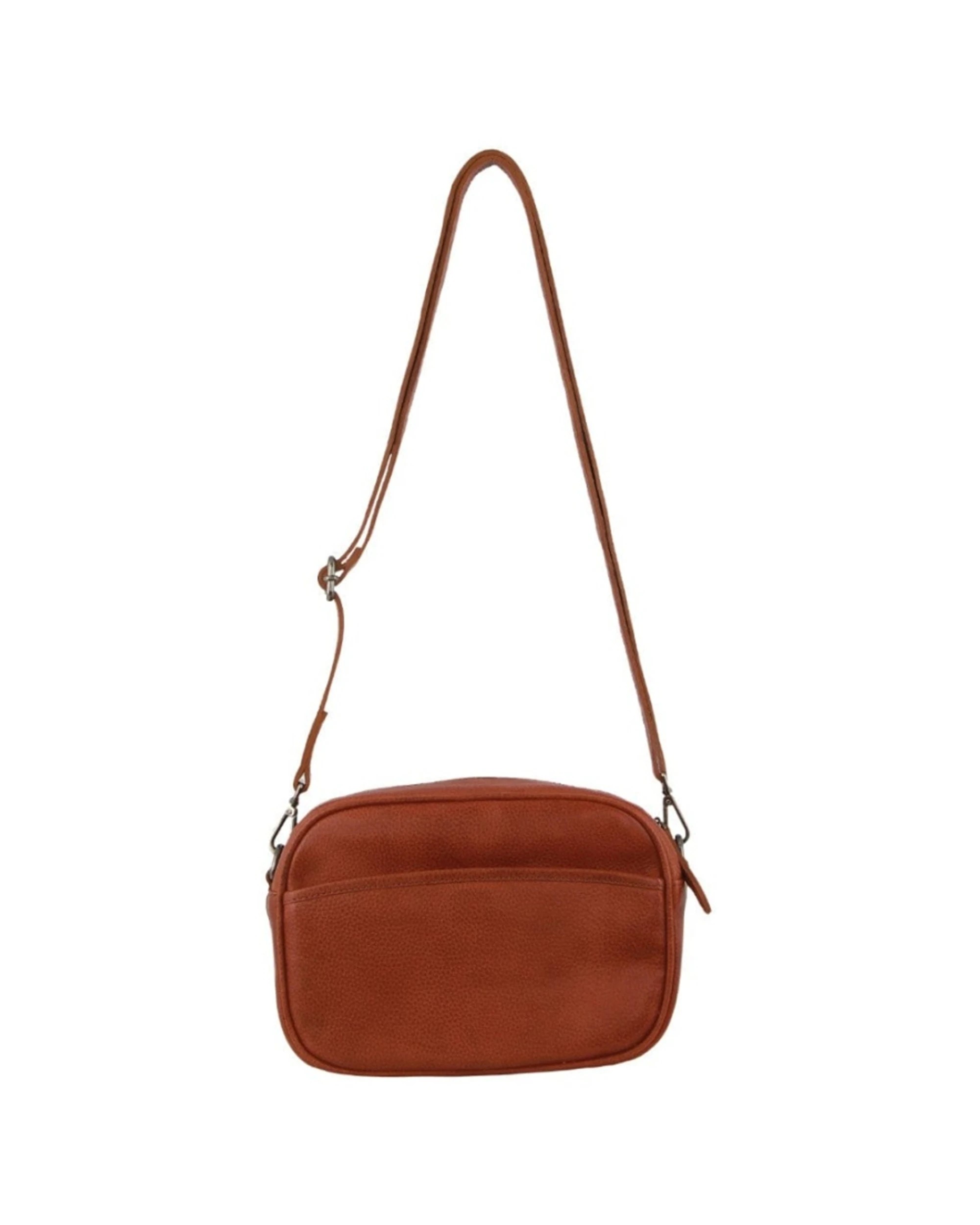 3 Milleni Women's Nappa Leather Shoulder Crossbody Bag/Clutch 25x20cm Cognac - Brown, 3 of 3