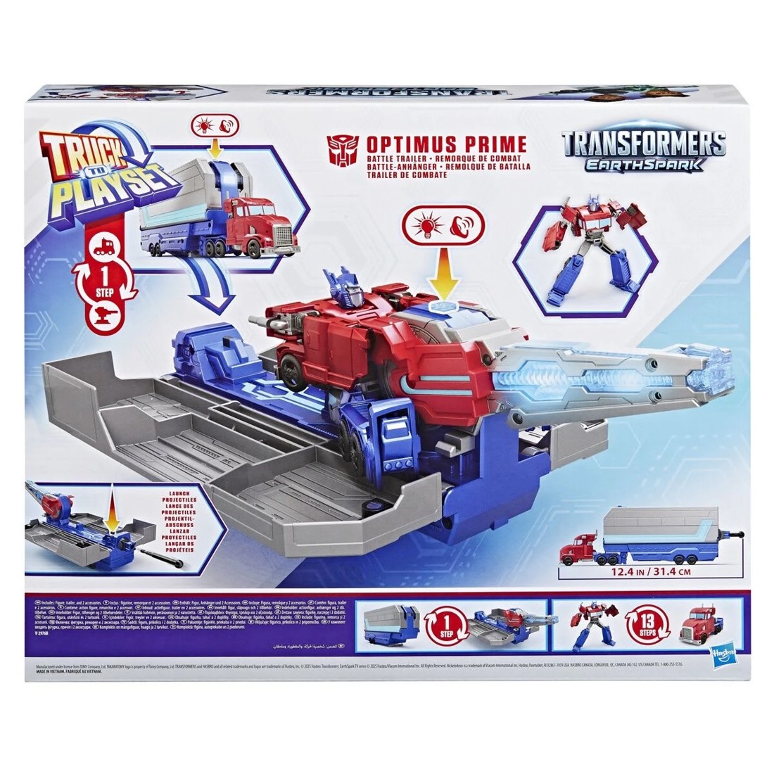 5 13cm Transformers EarthSpark Optimus Prime Battle Trailer Truck to Playset, 5 of 5