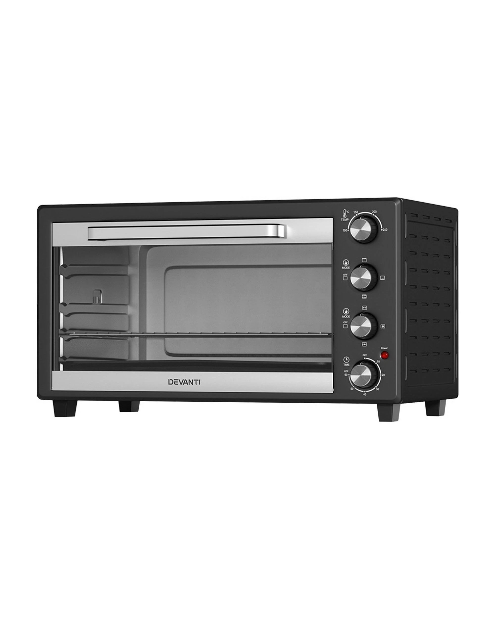 1 Devanti 45l Convection Oven Electric Fryer Ovens 1800w
 - Black, 1 of 3