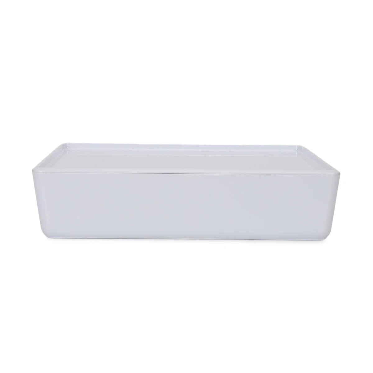 2 6L Smooth and Shiny Plastic Tub - White, 2 of 7