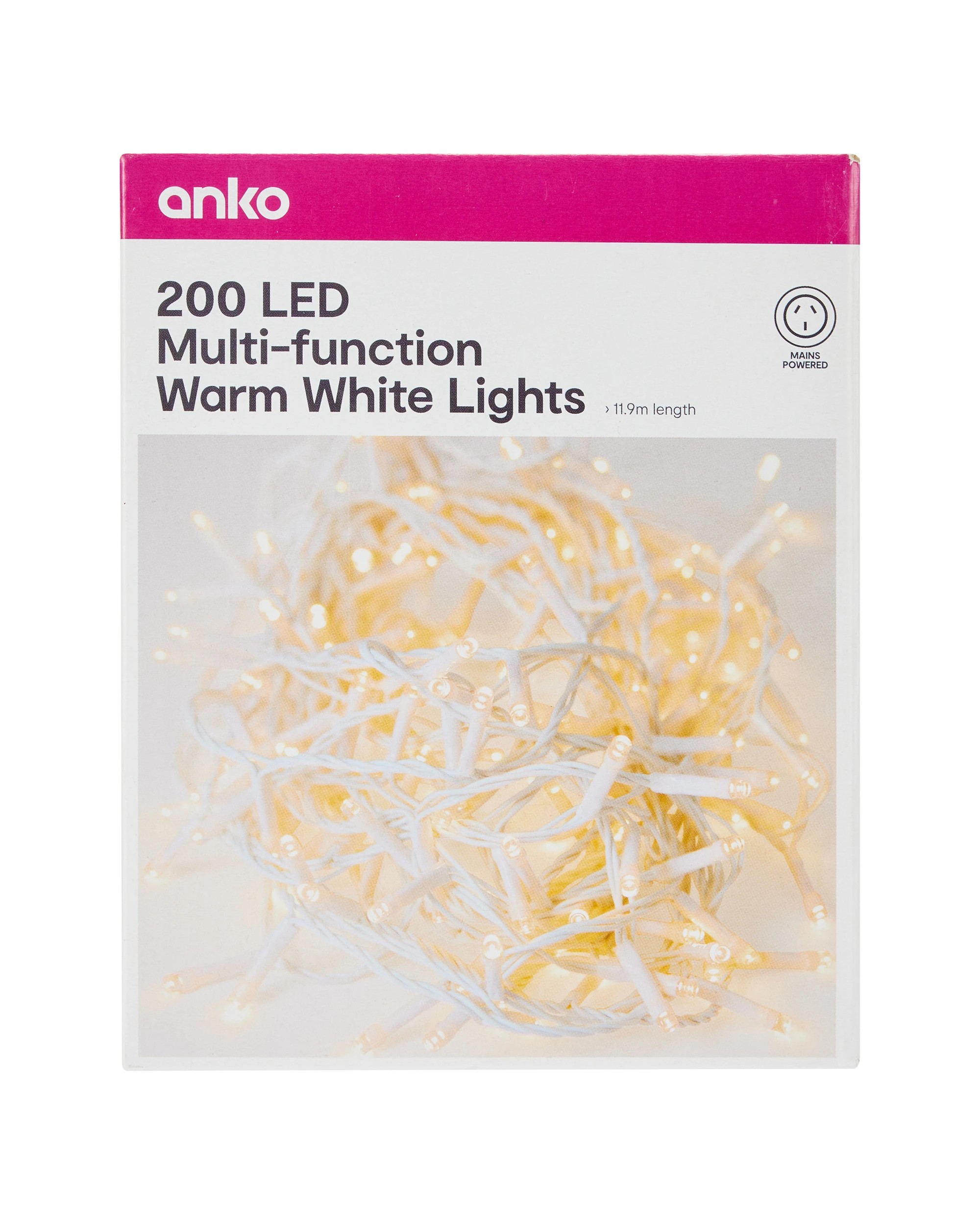 6 200 LED Multi-function Warm White Lights, 6 of 6
