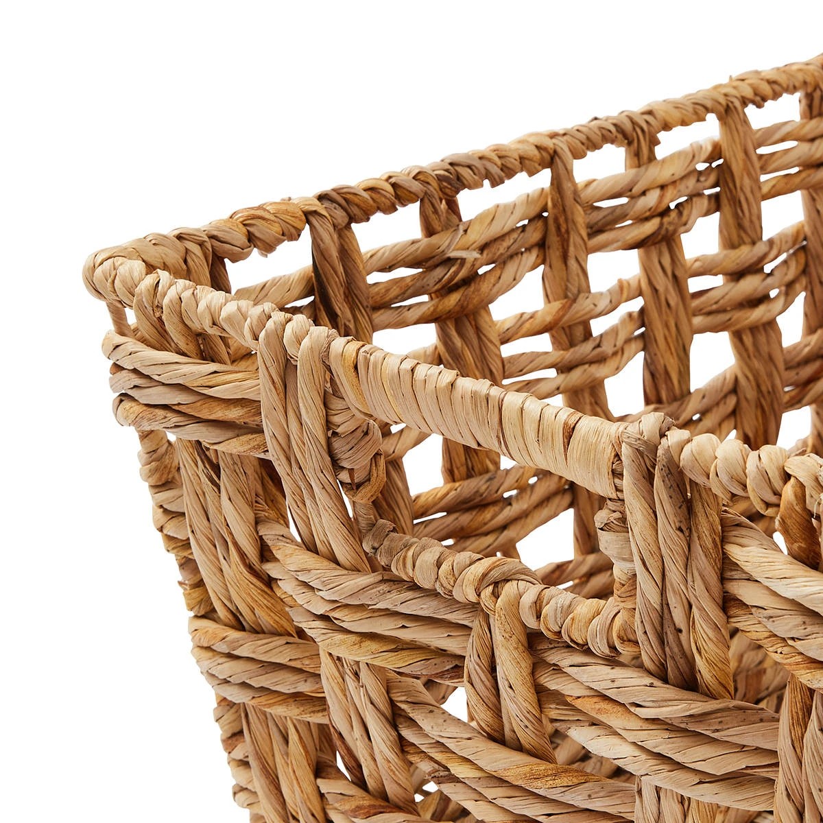 7 Rectangle Checkered Open Weave Basket - Natural, 7 of 8