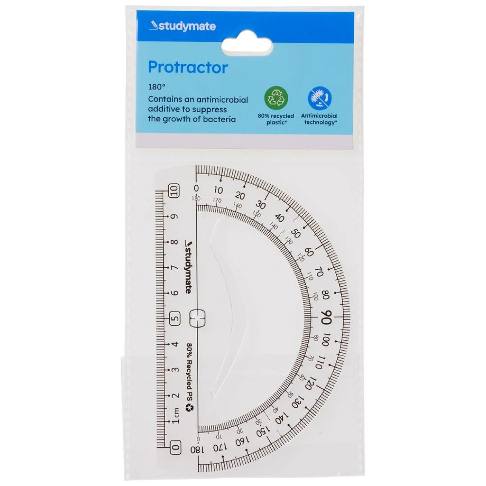 2 Studymate Antimicrobial 180 Degree Protractor, 2 of 2