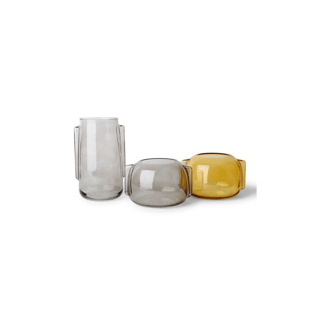 3 Elme Living 28cm Glass Koami Tall Flower Vase Decorative Home Display Piece
 - Grey, 3 of 3