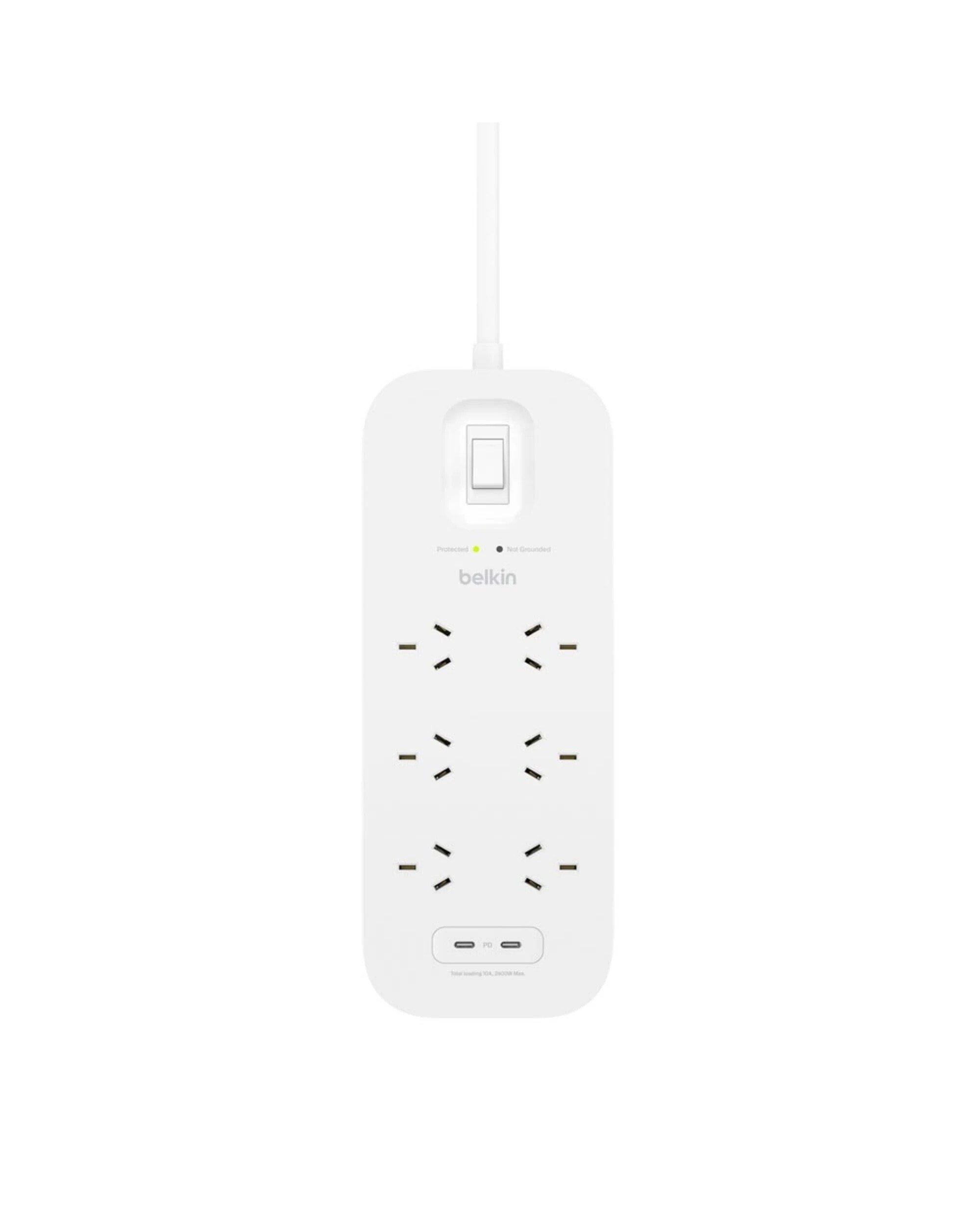 4 Belkin - Connect 6-Outlet 2 USB Surge Protector, 4 of 5