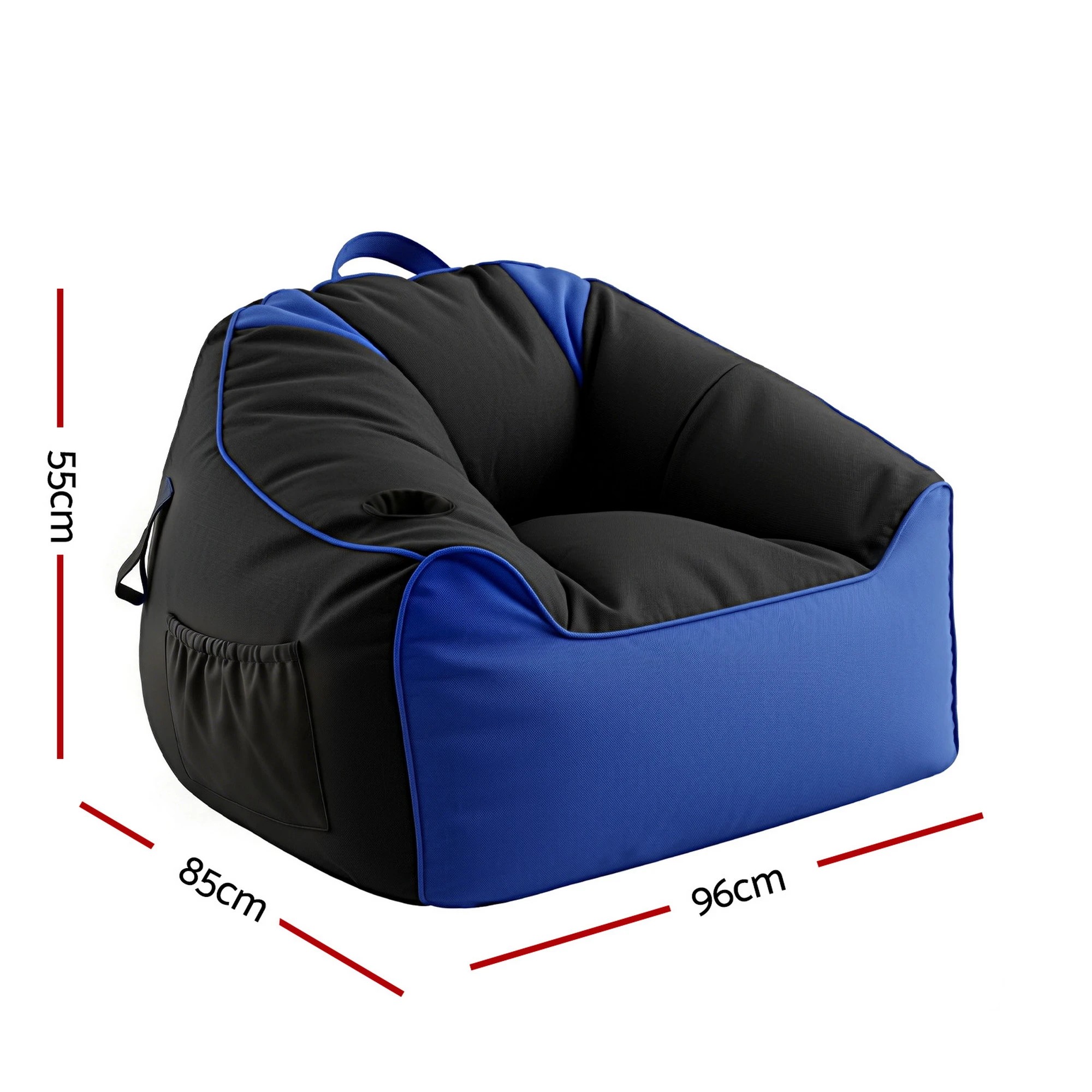 2 Artiss Gaming Bean Bag Chair Cover No Filler Floor Gaming Chair Cover Adults Teens Kids - Multi, 2 of 9