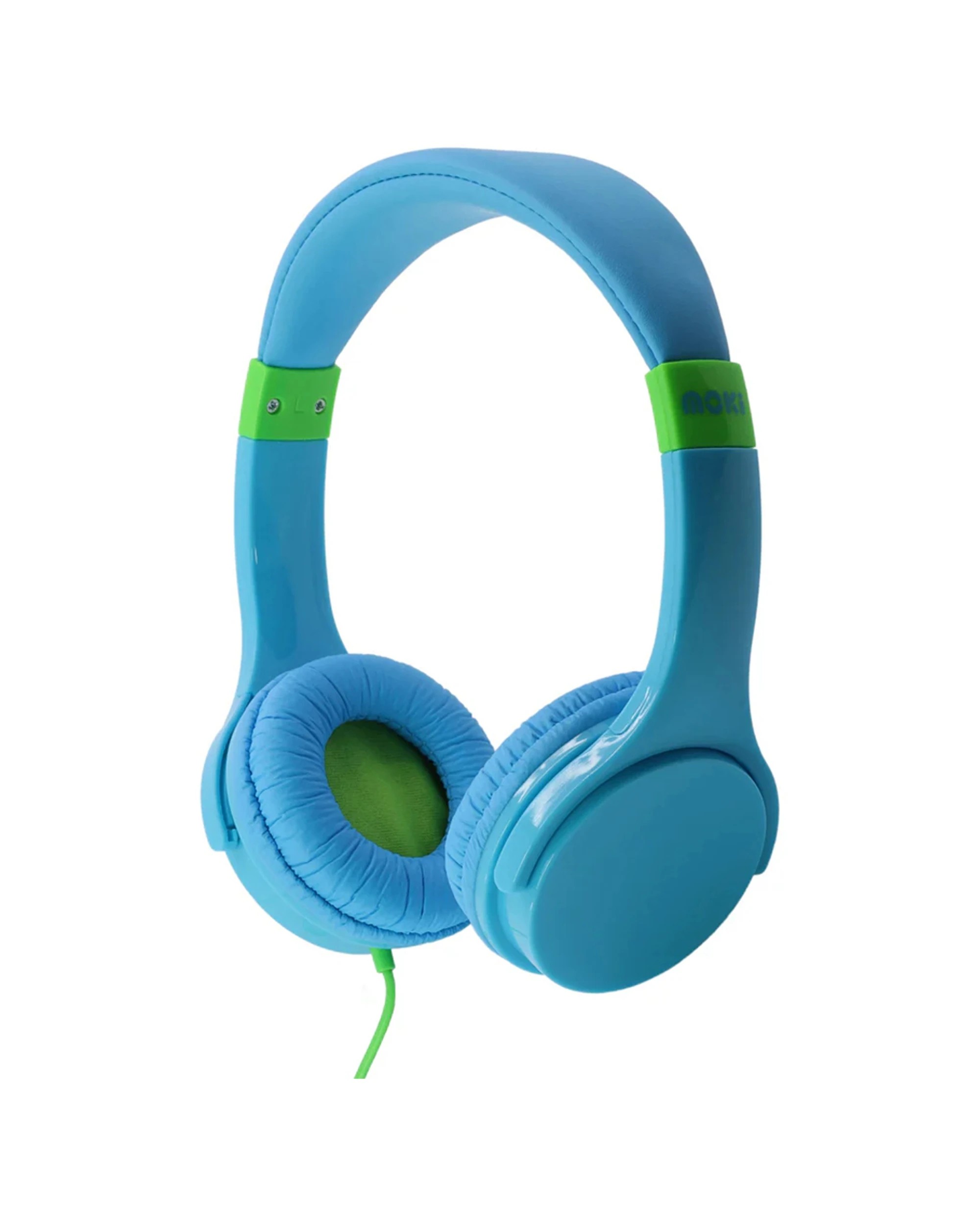 1 Moki Lil Kids Headphones On Ear Headband Volume Limited 3.5mm - Blue, 1 of 4
