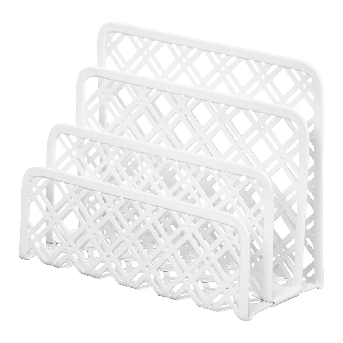 1 Otto Diamond Metal 3 Tier Letter File White, 1 of 3