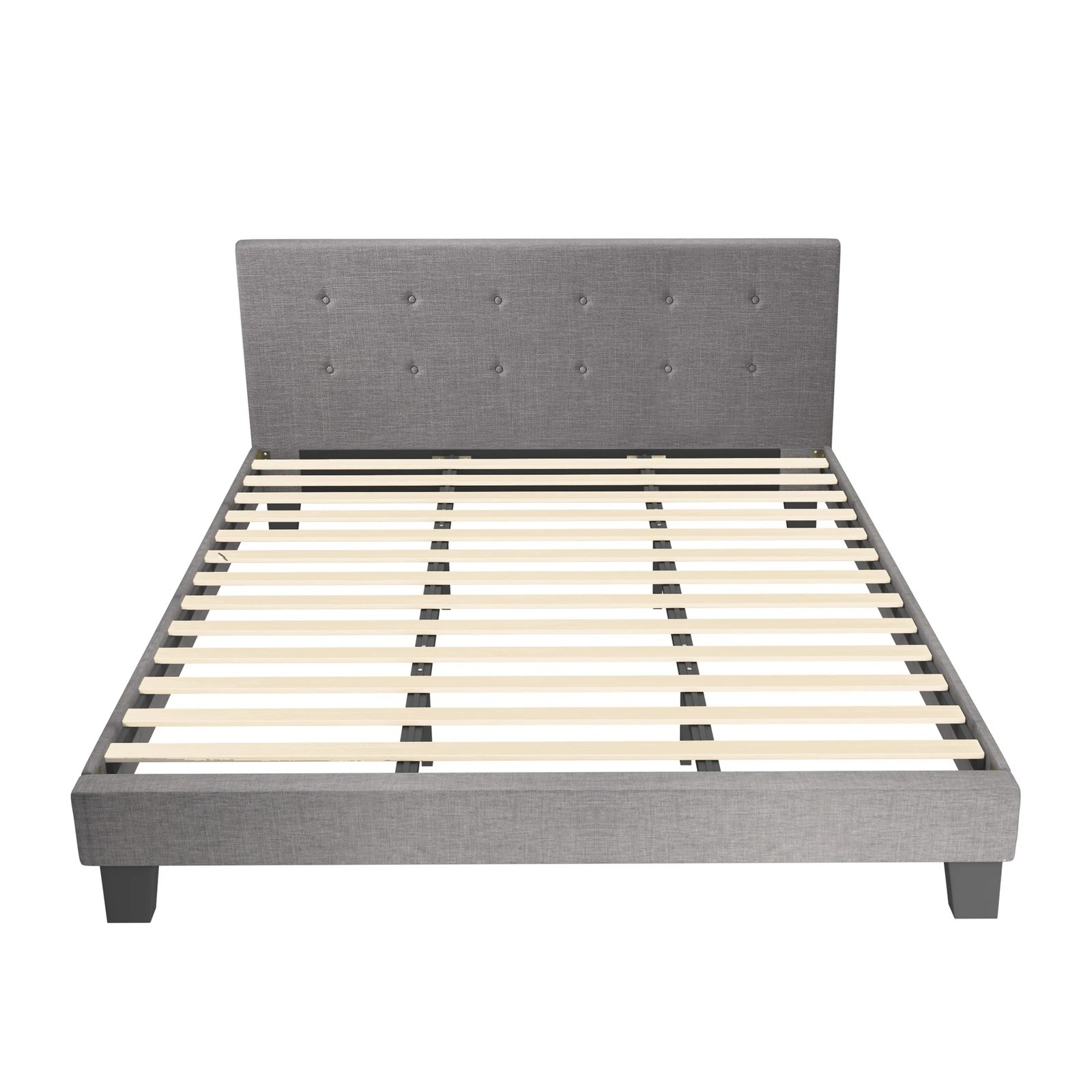 8 Oikiture King Bed Frame Bed Platform
 - Grey, 8 of 10