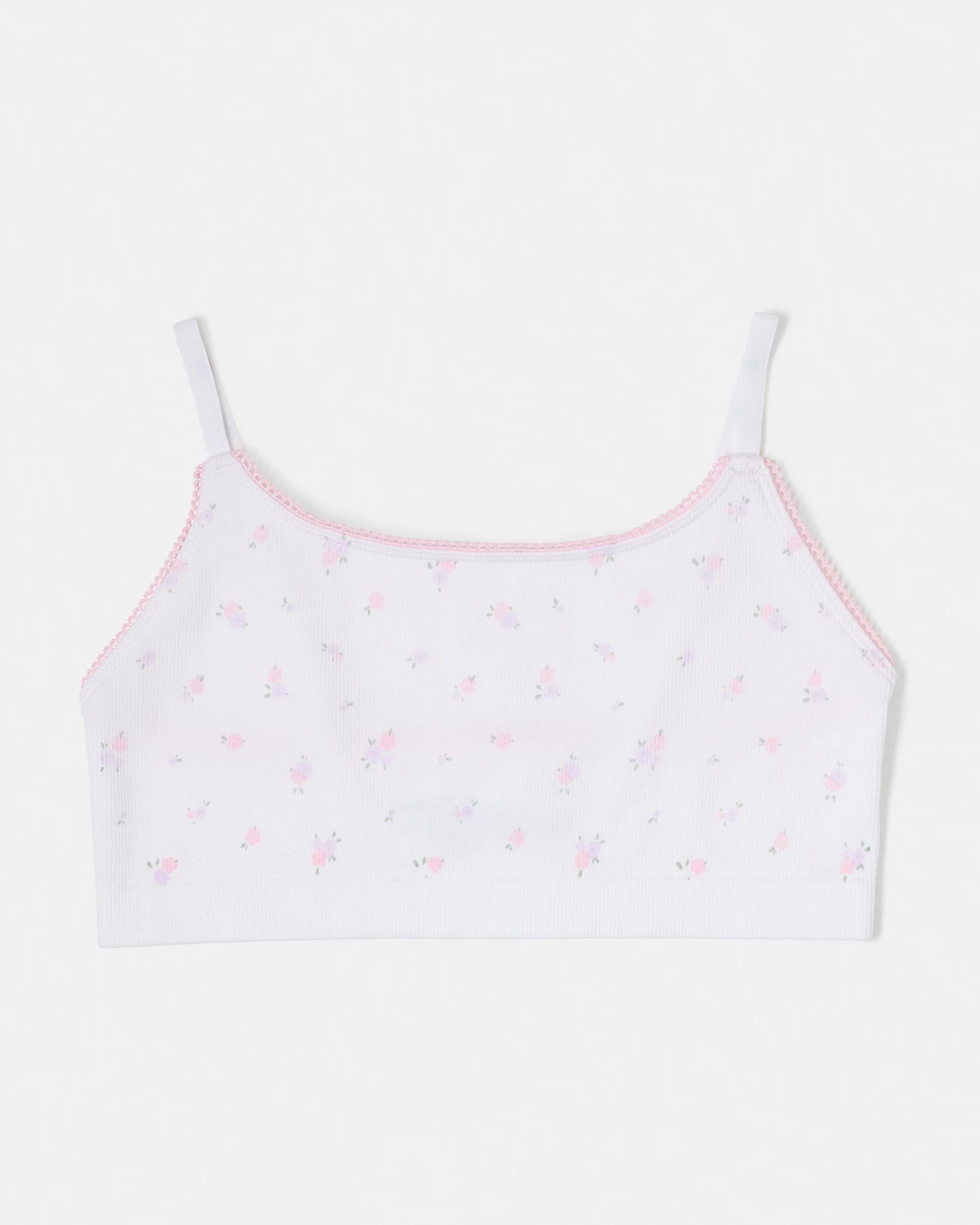 3 2 Pack Seamfree Crop Top Wht Floral, 3 of 3