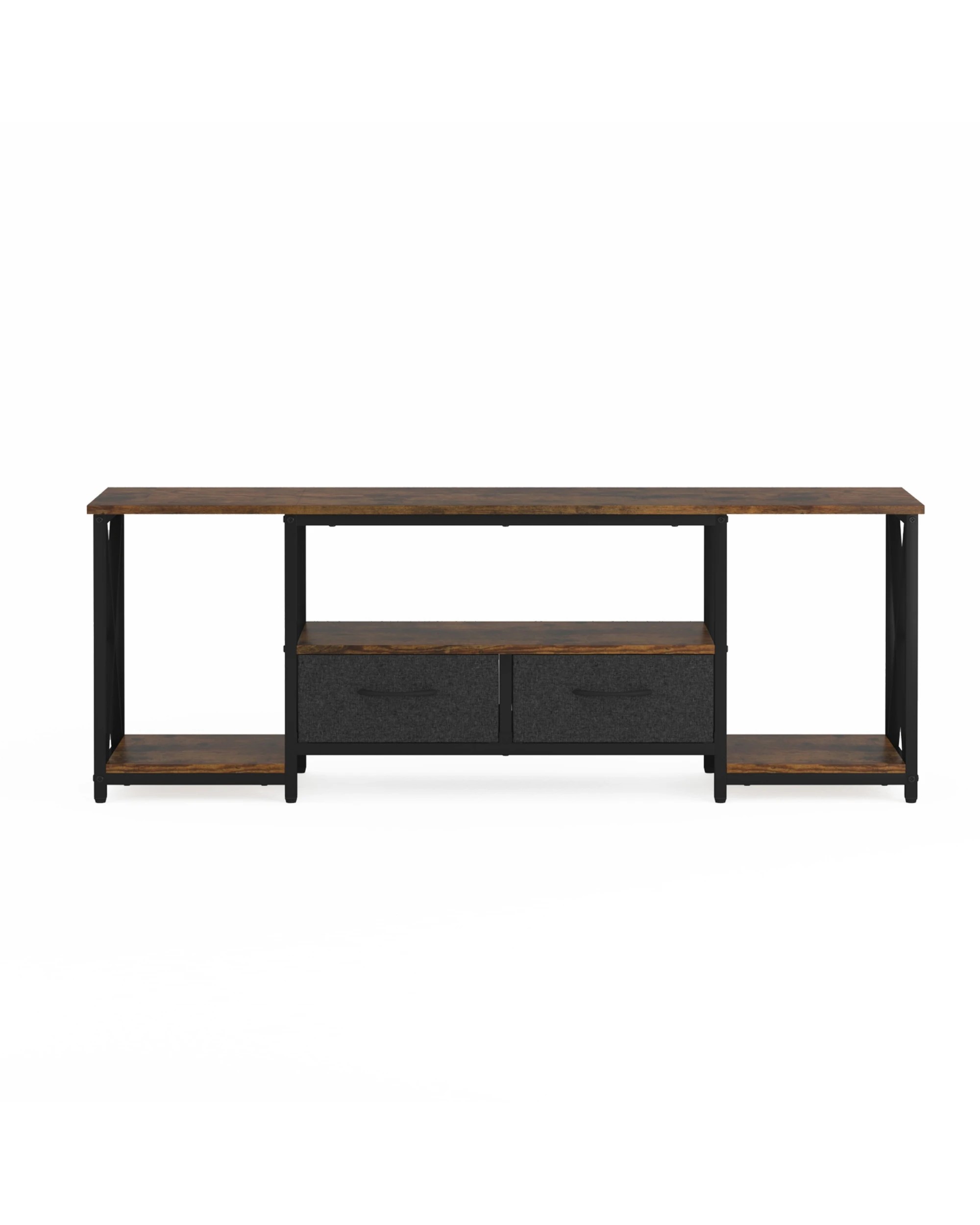1 Advwin TV Cabinet 160cm Entertainment Unit Stand w/ Shelf & Drawers Media Console, 1 of 8