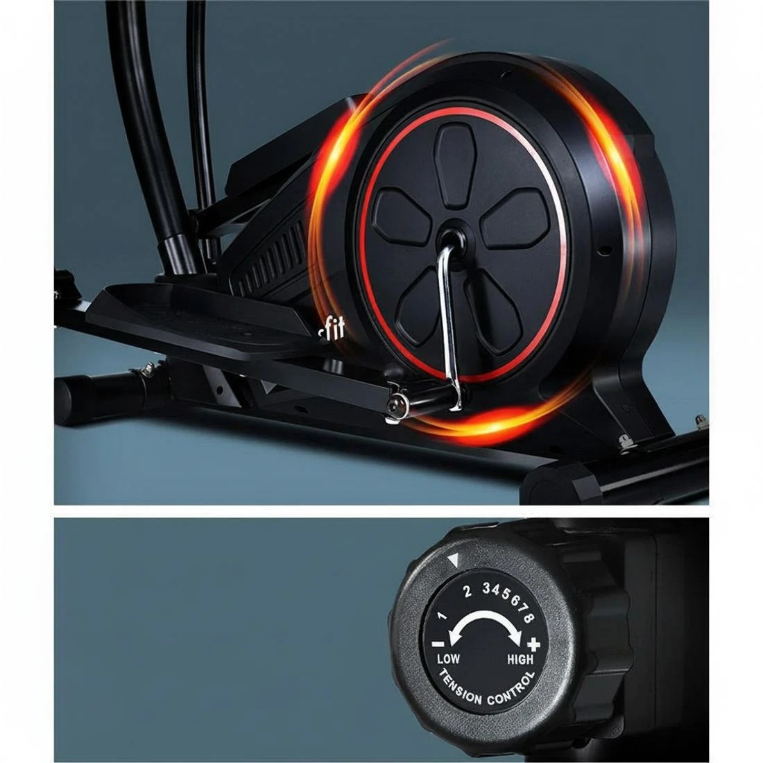 4 Everfit Exercise Bike Elliptical Cross Trainer Home Gym Fitness Machine - Black, 4 of 7