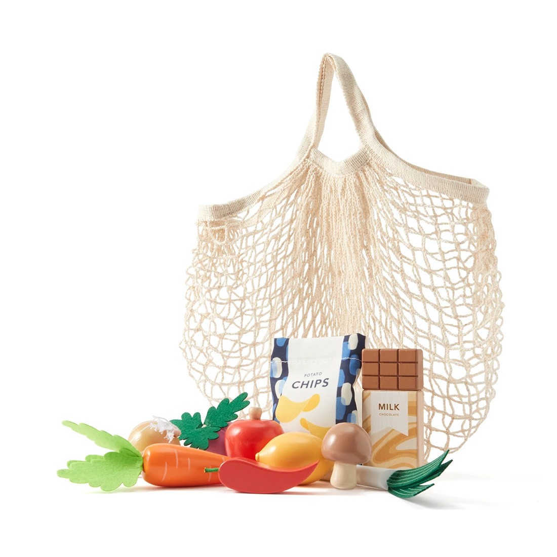 1 21 Piece Wooden Grocery Food Playset, 1 of 5