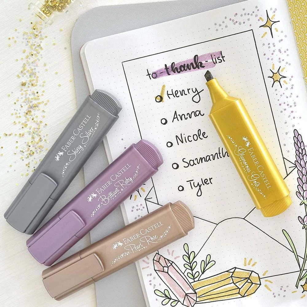 9 Faber-Castell Textliner Highlighter Metallic Brilliant Ruby, 9 of 10