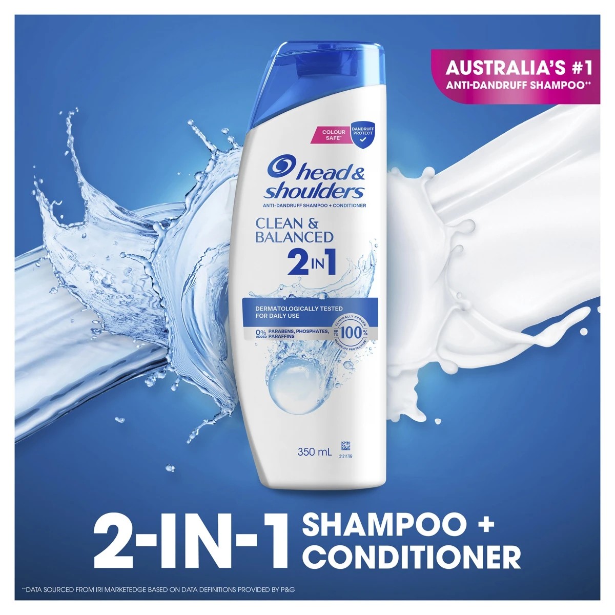 10 Head & Shoulders 2-in-1 Clean & Balanced Anti Dandruff Shampoo and Conditioner 350ml, 10 of 10