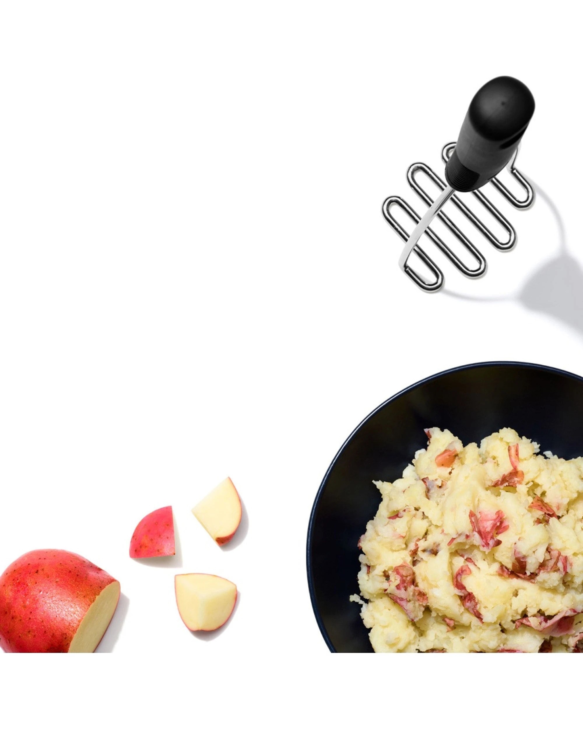 4 Oxo Wire Potato Masher Stainless Steel Head With Soft Non-Slip Handle - Silver, 4 of 5