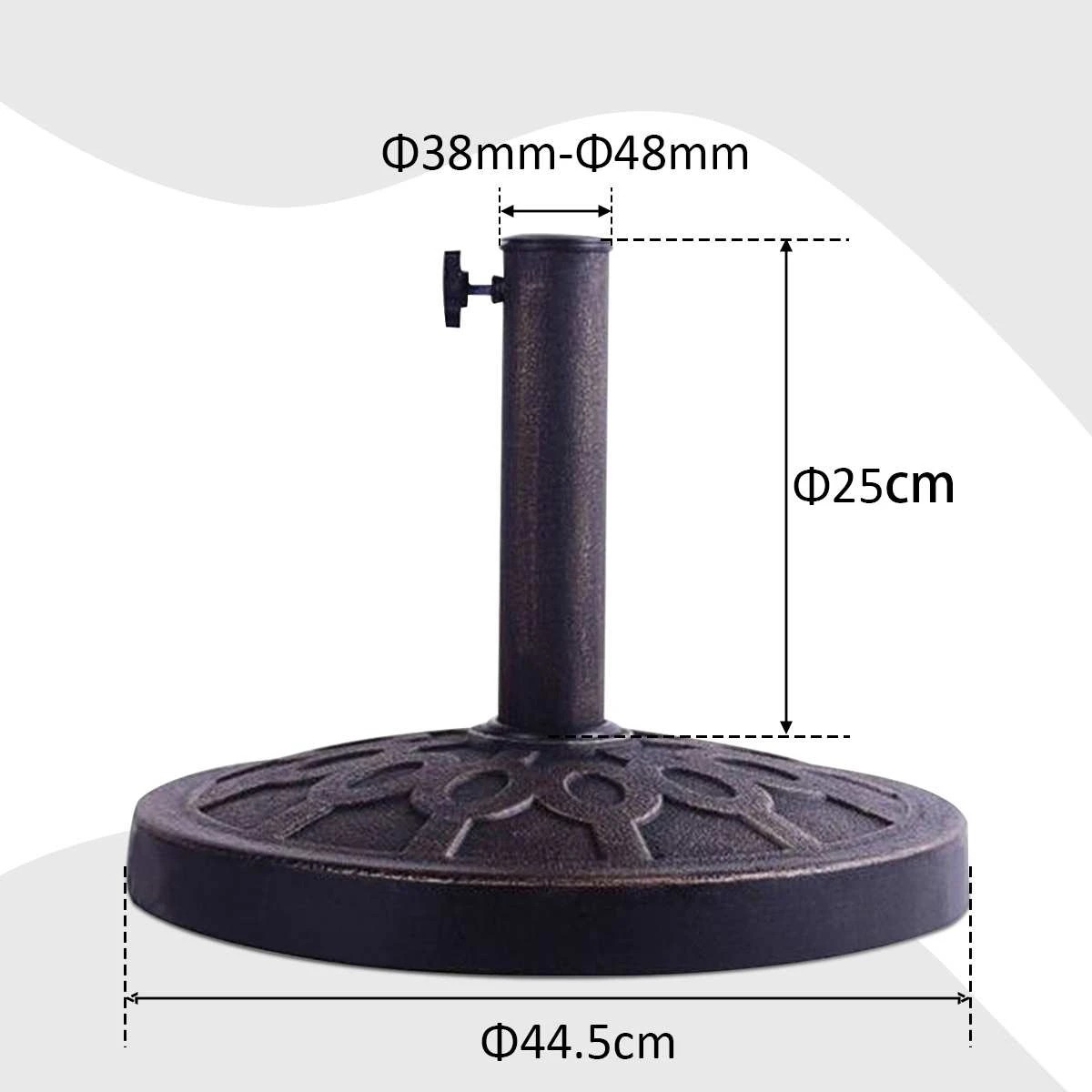 2 Costway Outdoor Umbrella Stand Base Round Parasol Cantilever Base, 2 of 3