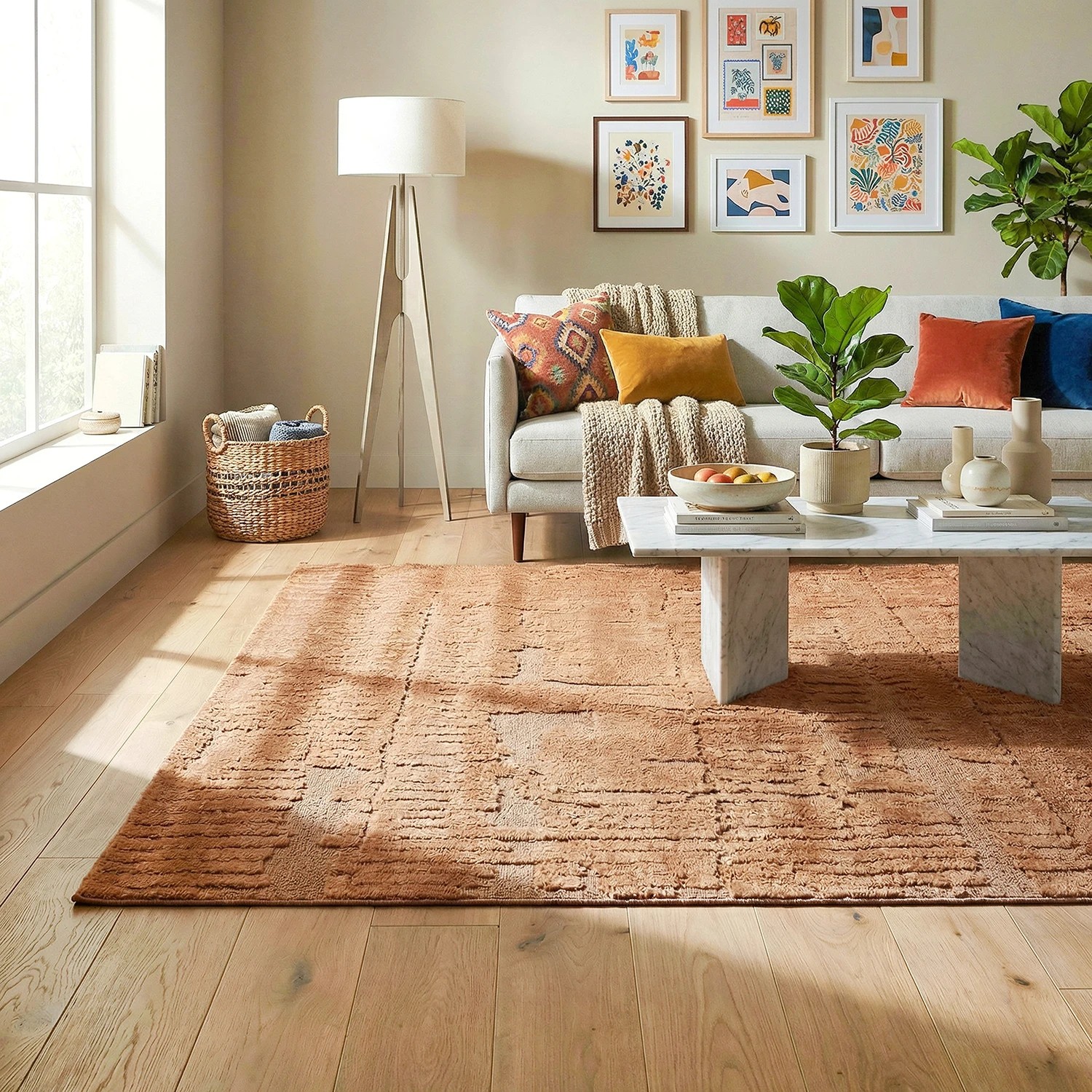 1 Common Ground Rugs Sanctuary Aliya 330x240cm - Extra Large Power Loomed Floor Rug - Brown, 1 of 7