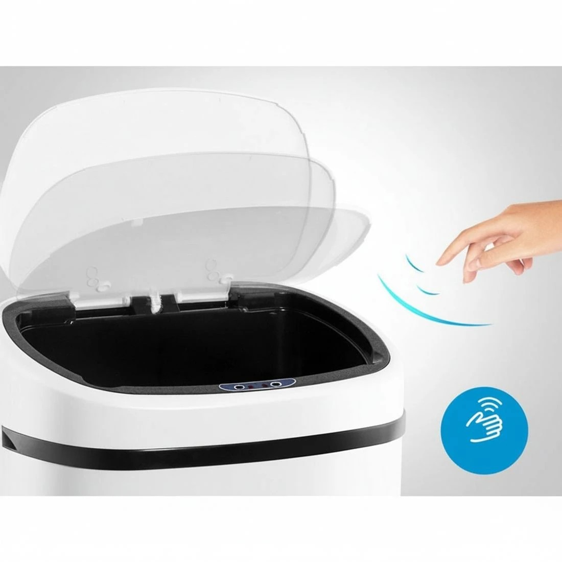 5 Devanti 68L Motion Sensor Bin Rubbish Automatic - White, 5 of 8