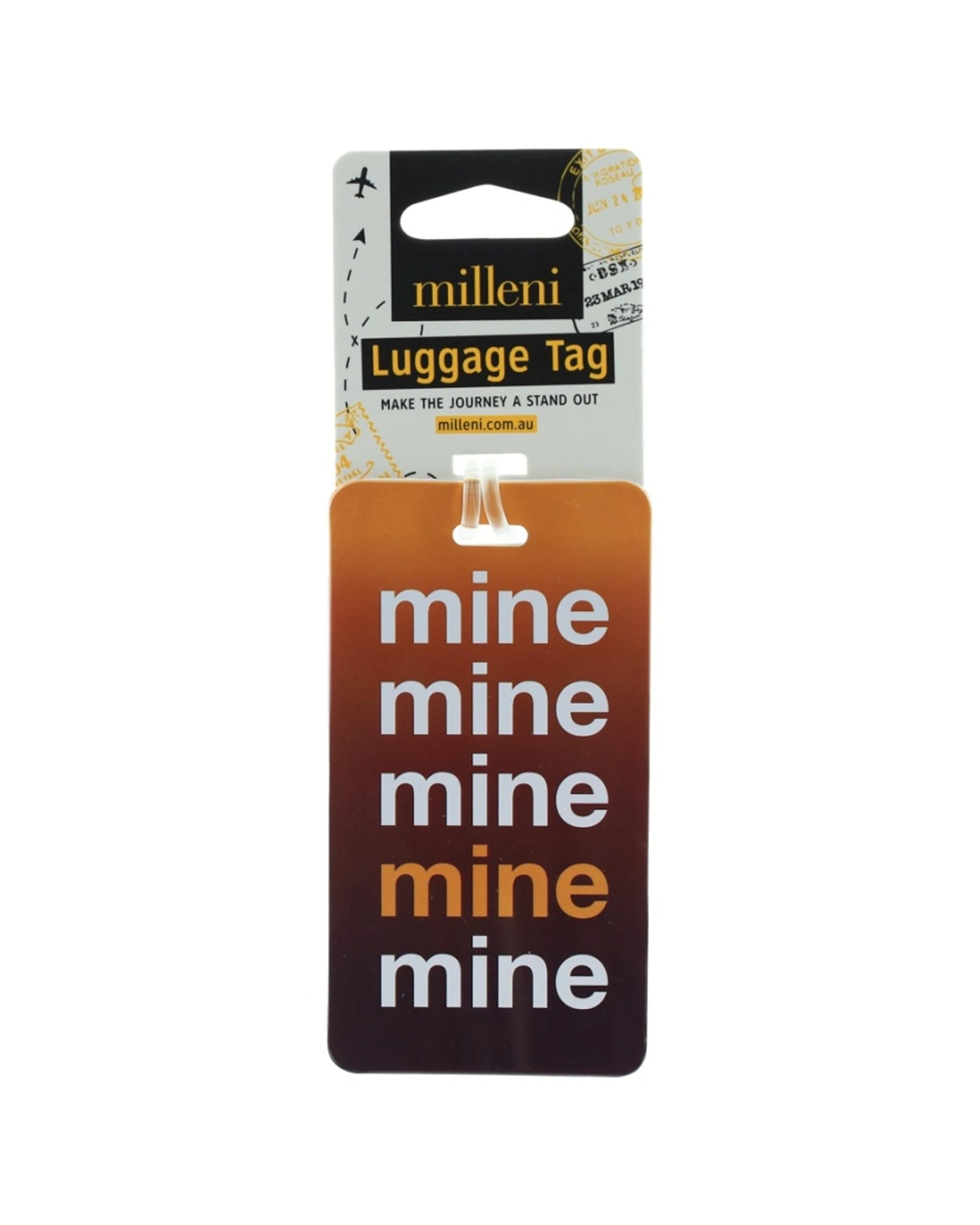 1 Milleni Vibrant Flexible Durable Travel Luggage/Suitcase Tag Loop Strap Mine - Orange, 1 of 4