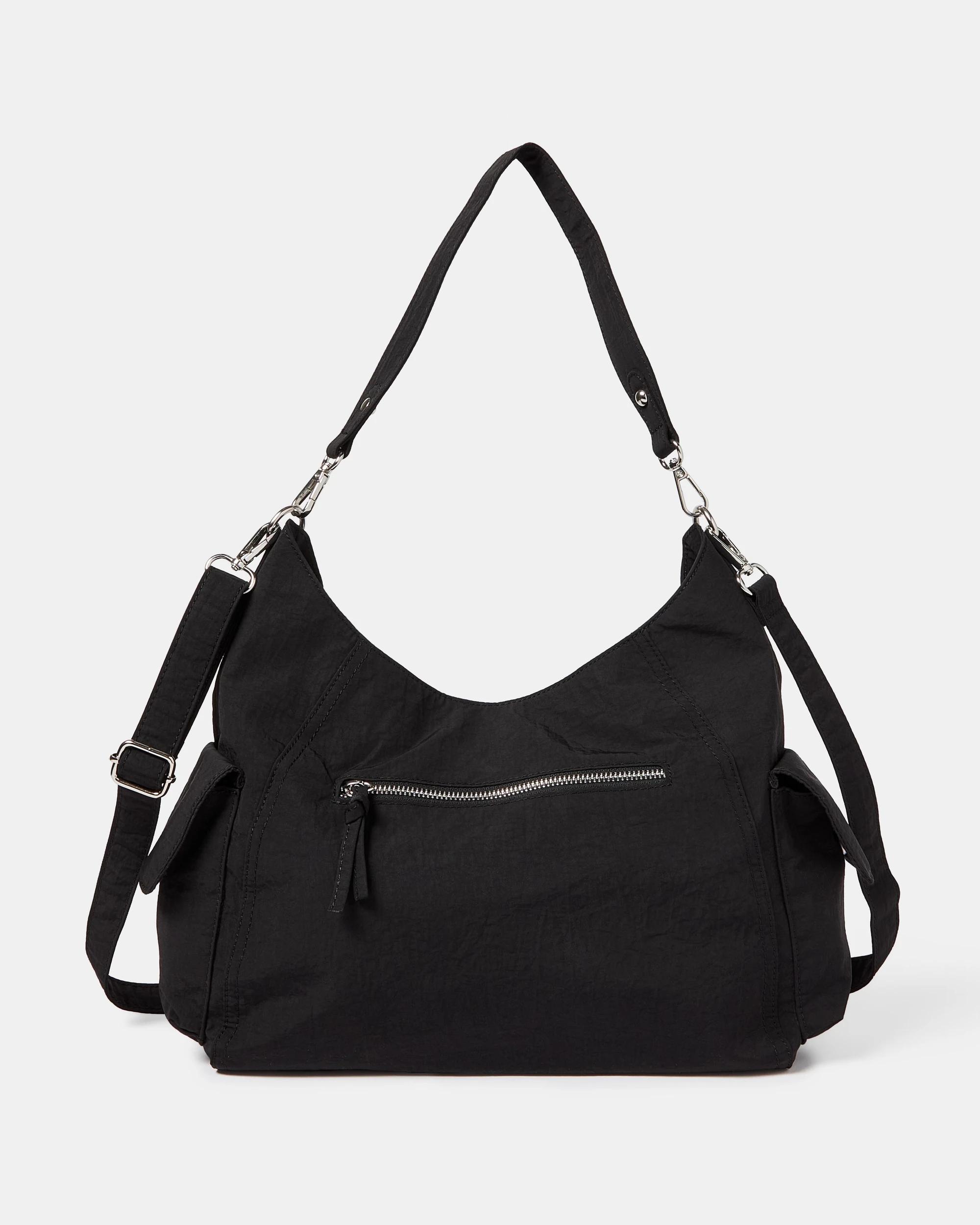 3 Boho Nylon Crossbody Bag Black, 3 of 6