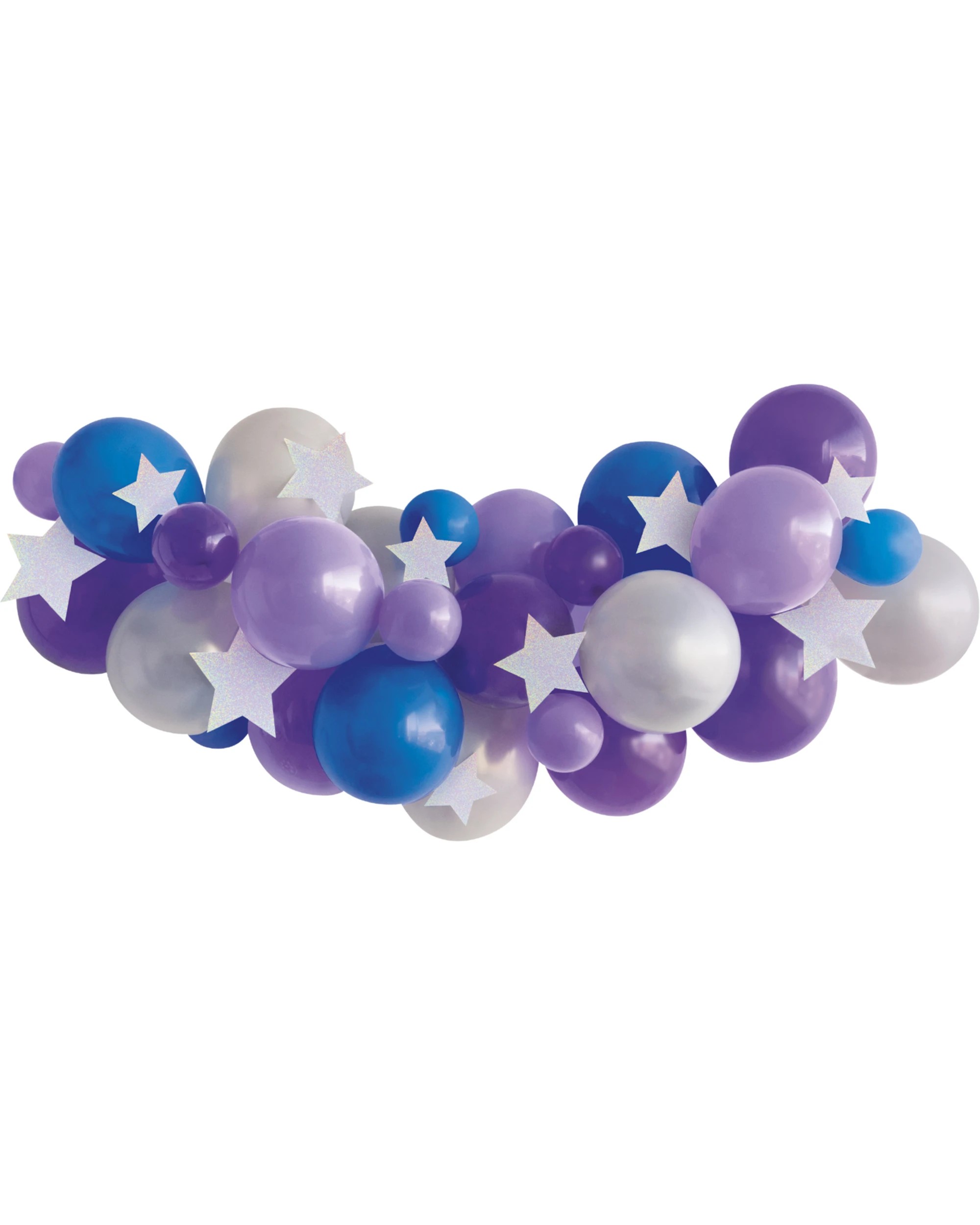 1 Unique Purple Galaxy Balloon Garland Kit - Purple, Blue, Silver, 1 of 5