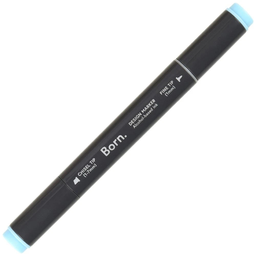 4 Born Professional Dual-Tip Artist Marker Pastel Blue B289, 4 of 4