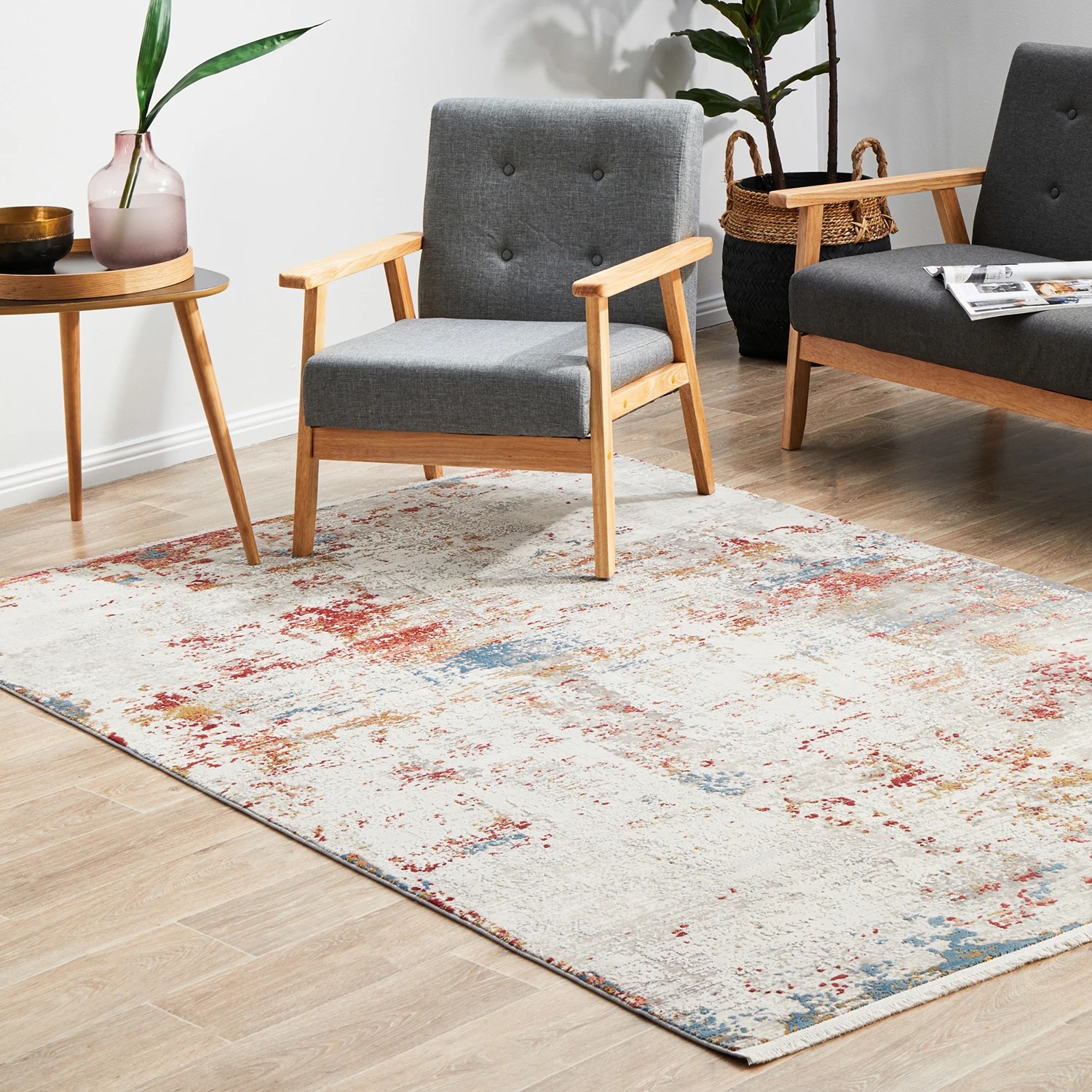 4 Common Ground Rugs Glimmers 106 230x160cm - Medium Bamboo Silk Floor Rug - Multi, 4 of 9