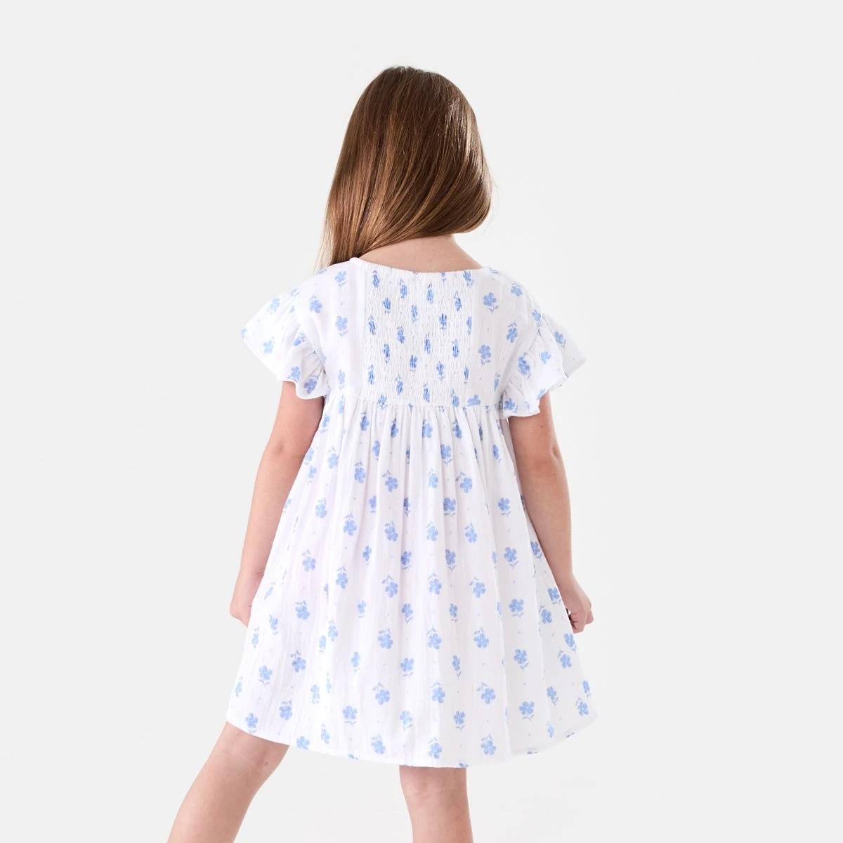 2 Woven Dress PANSY BLOOMS WHITE, 2 of 8