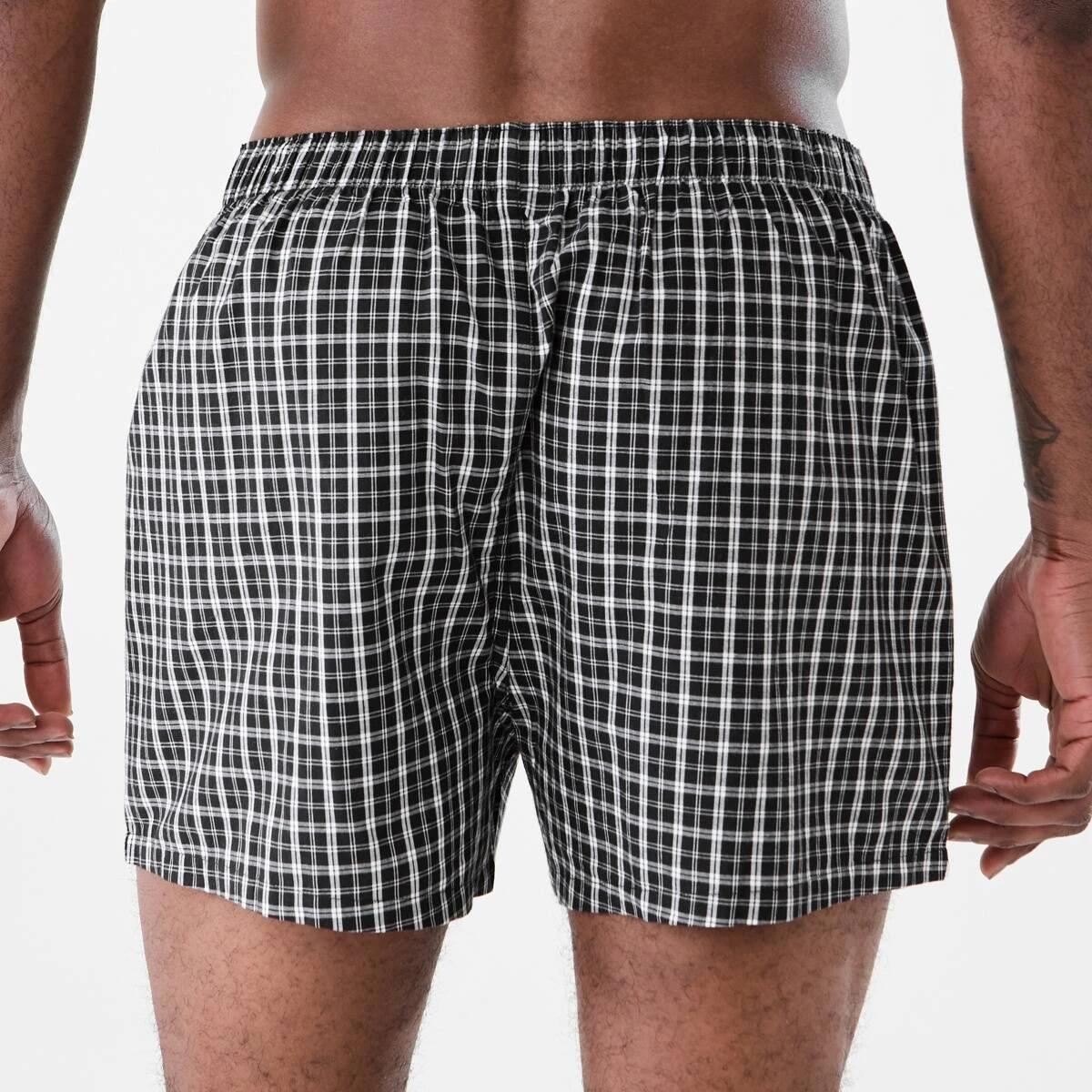 6 3 Pack Alpha Classic Woven Boxers MULTI CHECKS, 6 of 8