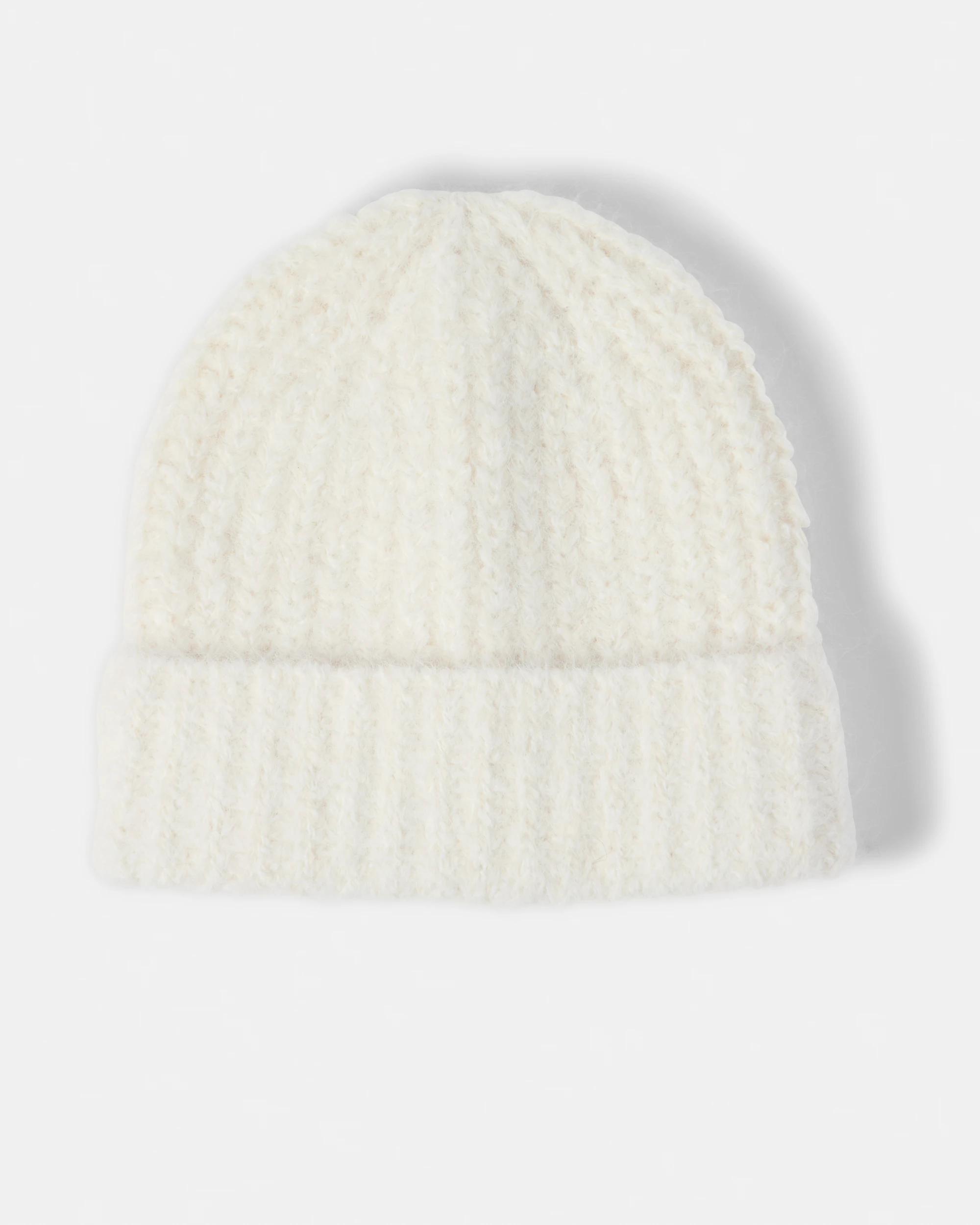 1 Chunky Knit Beanie Cld White, 1 of 3
