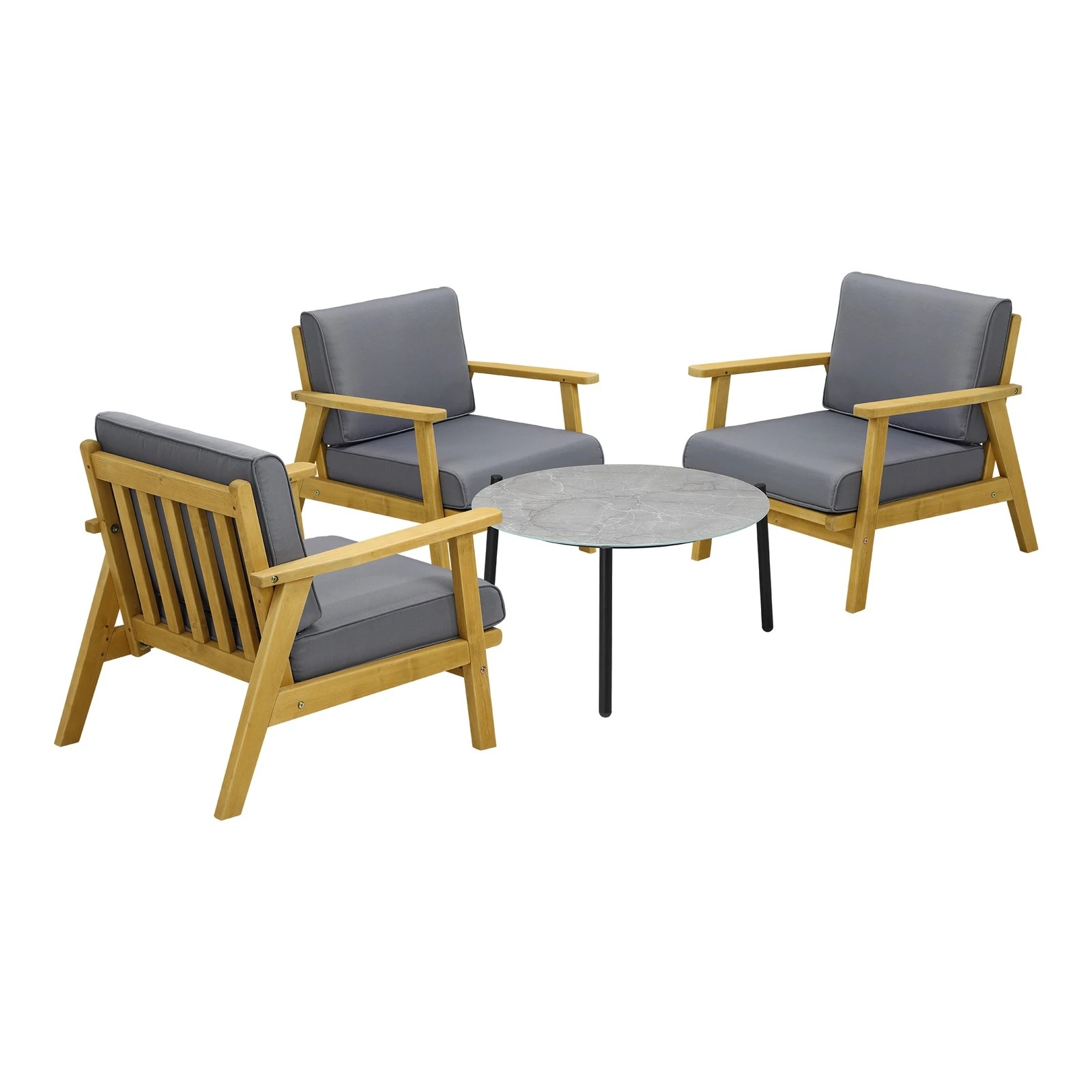 5 Livsip 4pcs Outdoor Lounge Set Patio Furniture Sets Coffee Side Table
 - Multi, 5 of 10