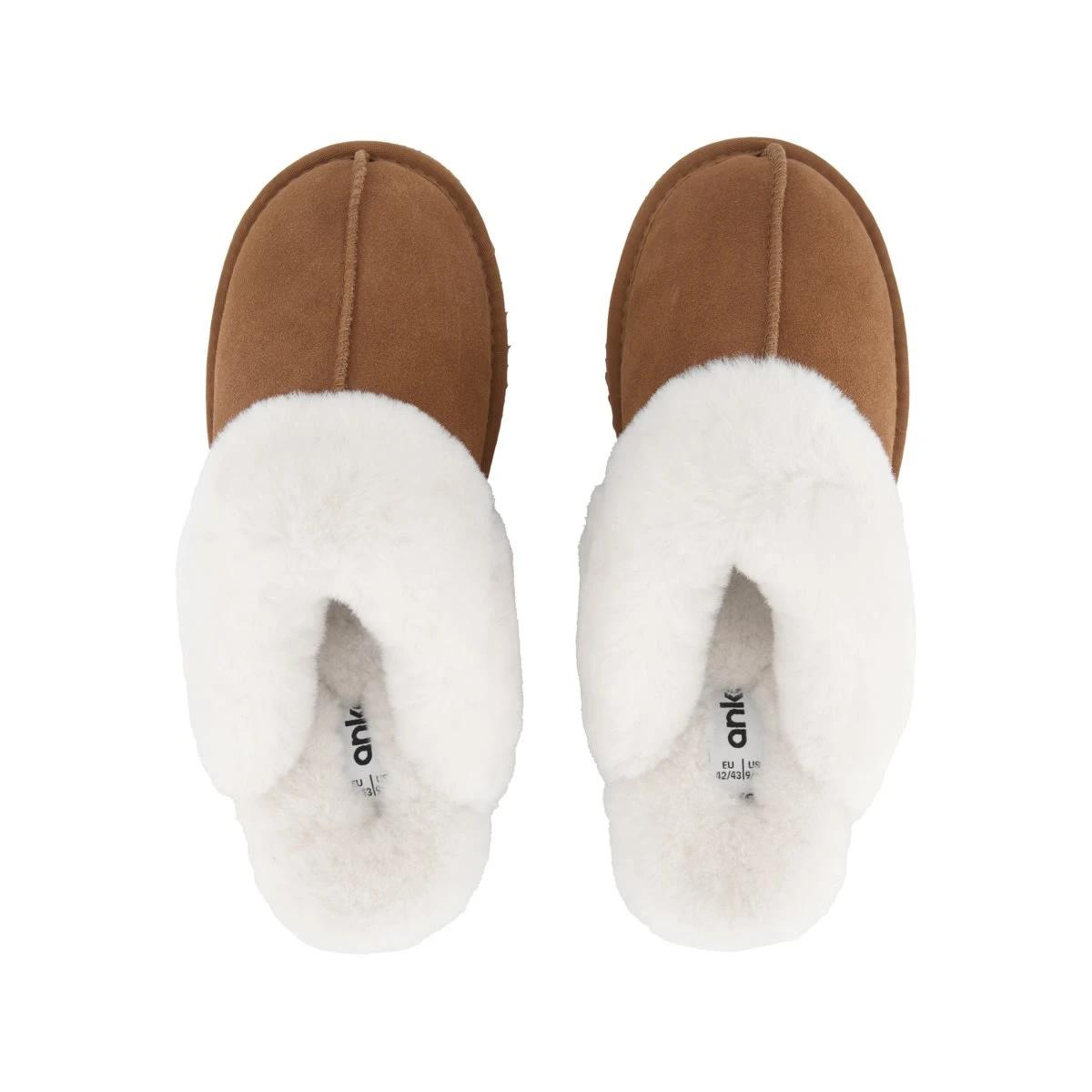 2 Elevated Sheepskin Scuffs Brown, 2 of 3