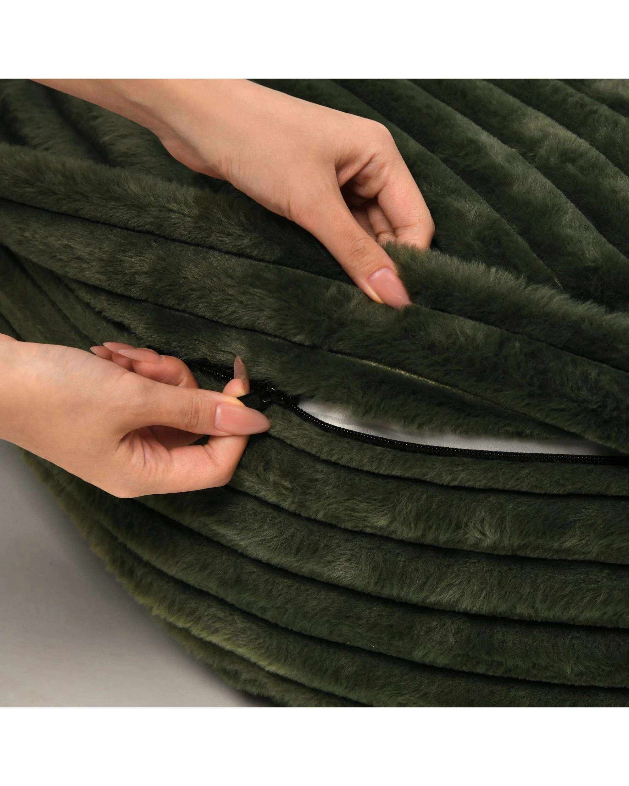 5 Charlie's Cloud Crushed Foam Dog Bed Small - Olive, 5 of 7
