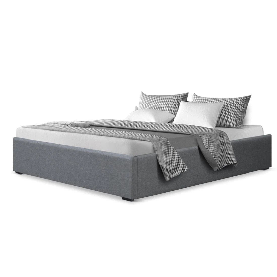 3 Artiss Bed Frame Double Size Gas Lift Base  TOKI - Grey, 3 of 8