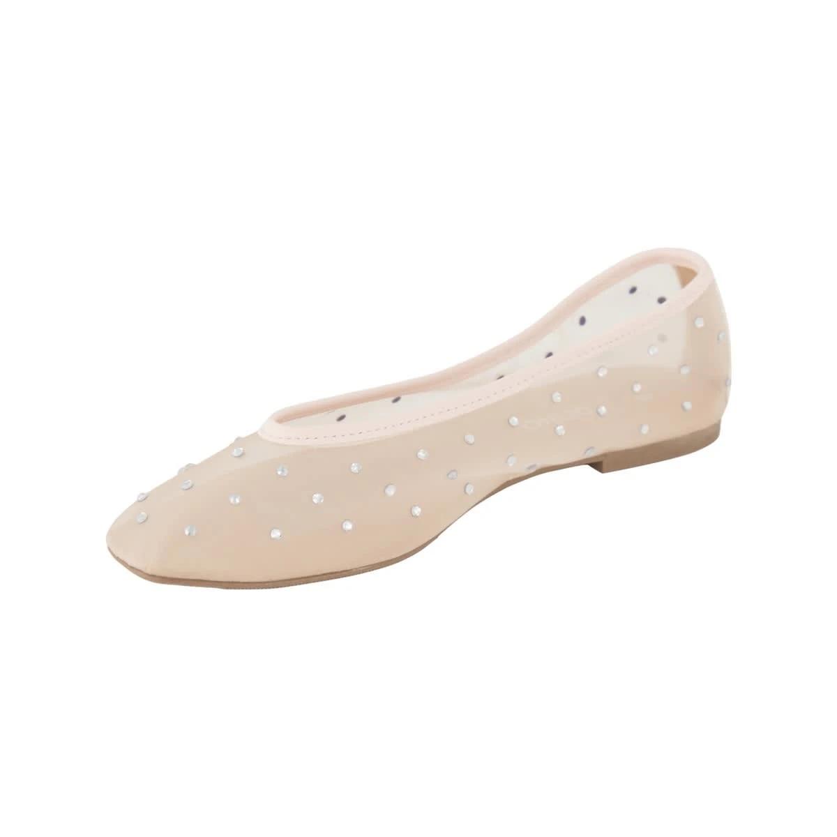 3 Diamante Ballet Flats Soft Pink, 3 of 5