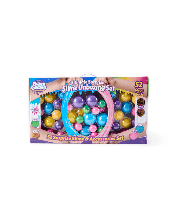 ToyMania 52 Mega Pack Oozey Goozey Ultimate Surprise Slime and Accessories Unboxing Set