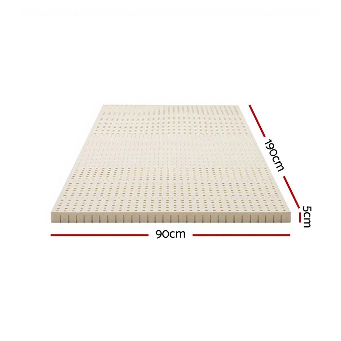 3 Giselle Bedding Latex Mattress Topper 5cm Single - Single Bed - Beige, 3 of 8
