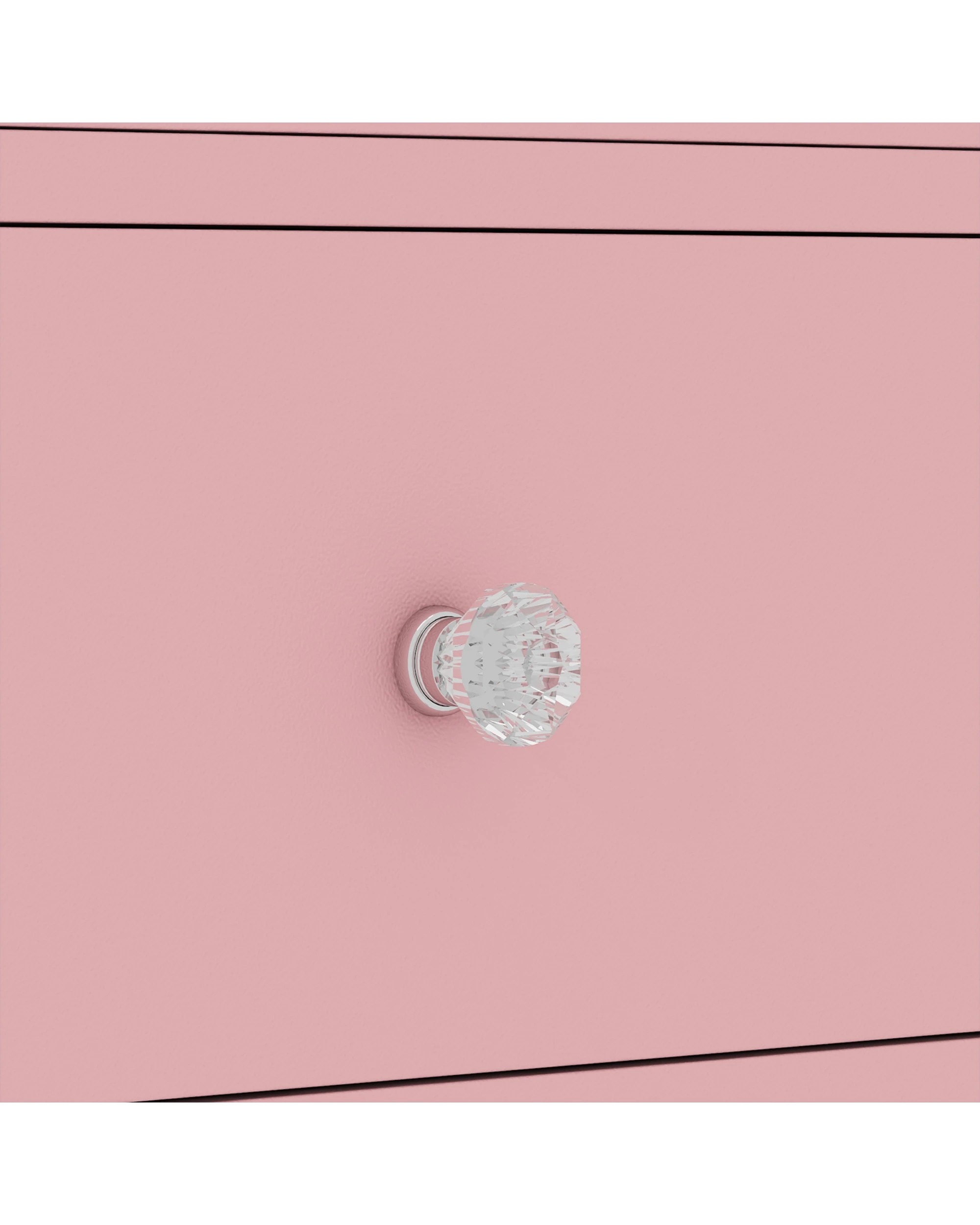 5 Advwin Dressing Table with LED Mirror 5 Drawers and Charging Station - Pink, 5 of 8