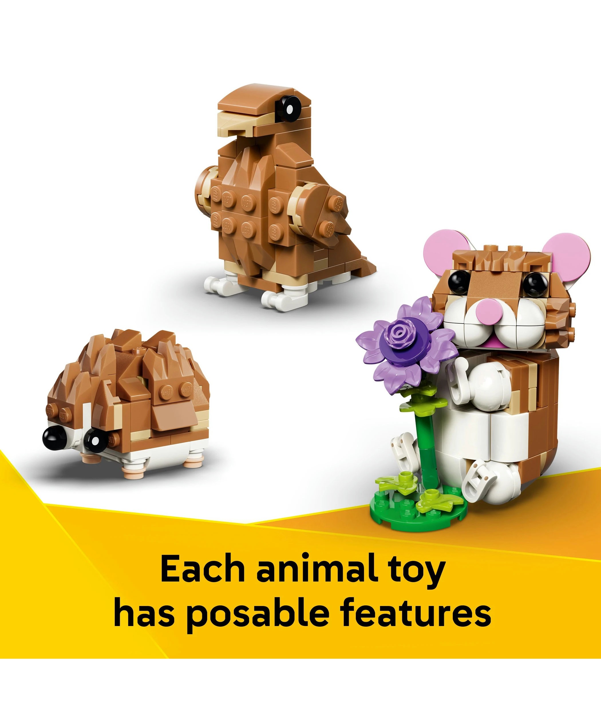 5 LEGO Creator 3 in 1 Cute Hamster with a Flower 31376, 5 of 10