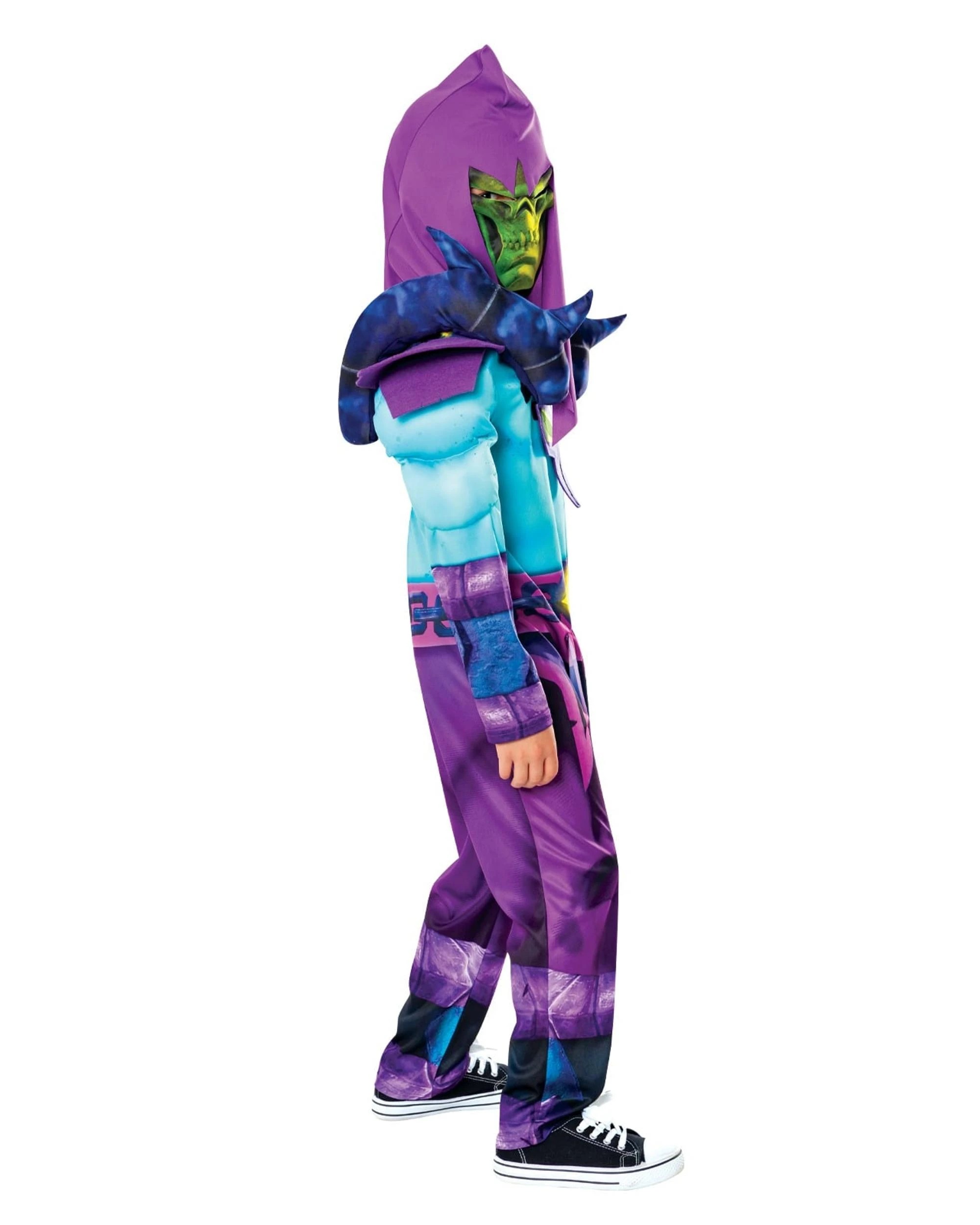 2 He-Man Masters of the Universe Skeletor Deluxe Costume Size 5-6 Years, 2 of 4