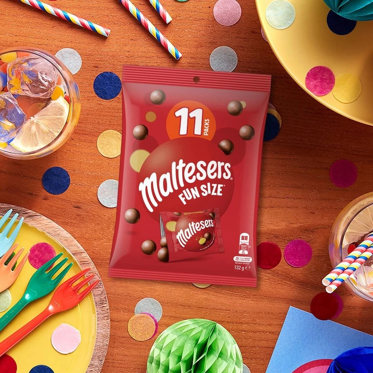 4 Maltesers 11 Piece Milk Chocolate Fun Size Share Pack 132g, 4 of 5