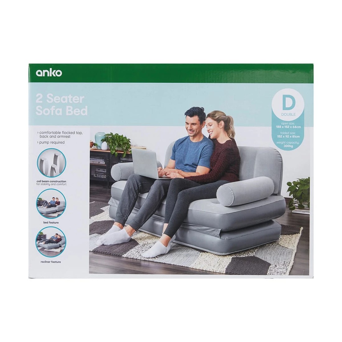 8 2 Seater Sofa Bed - Double, 8 of 8