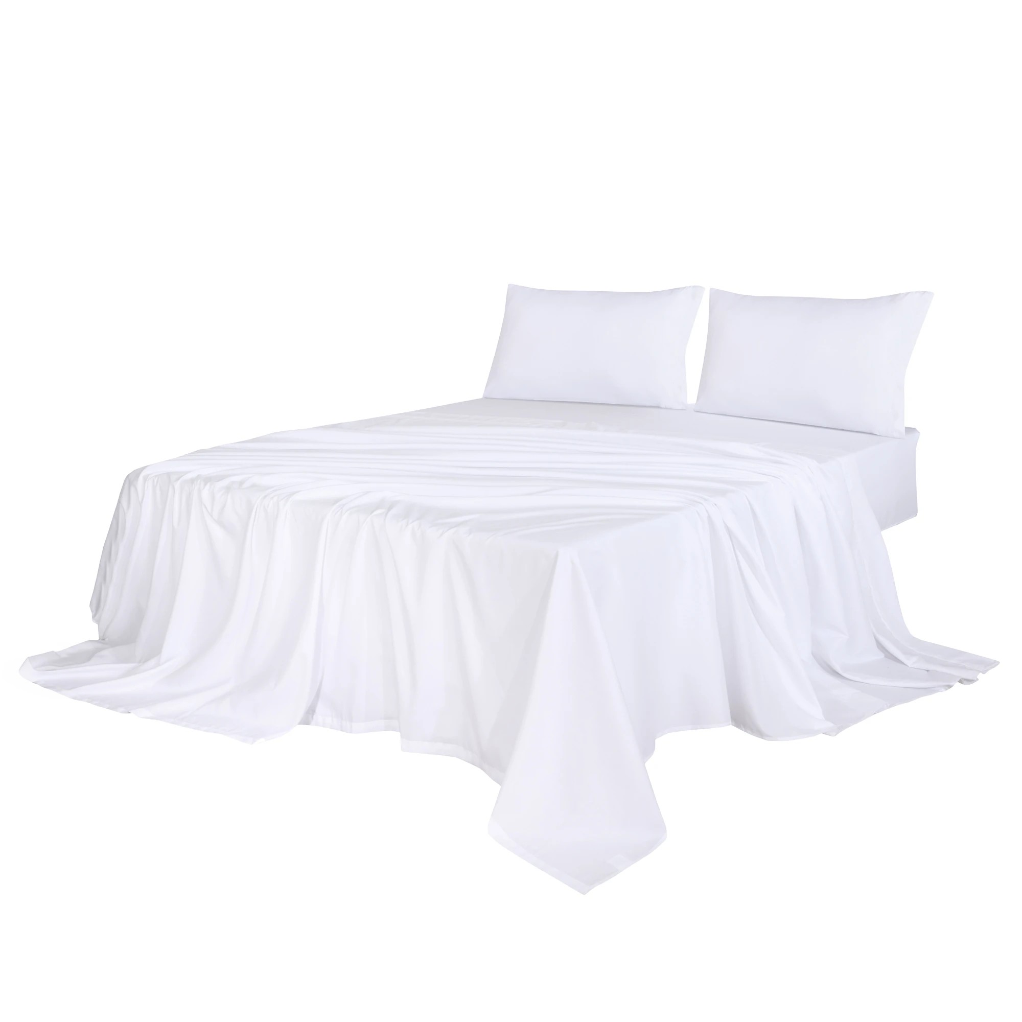 1 Dreamz White Bamboo Fitted Sheet Set - Queen Bed, 1 of 4