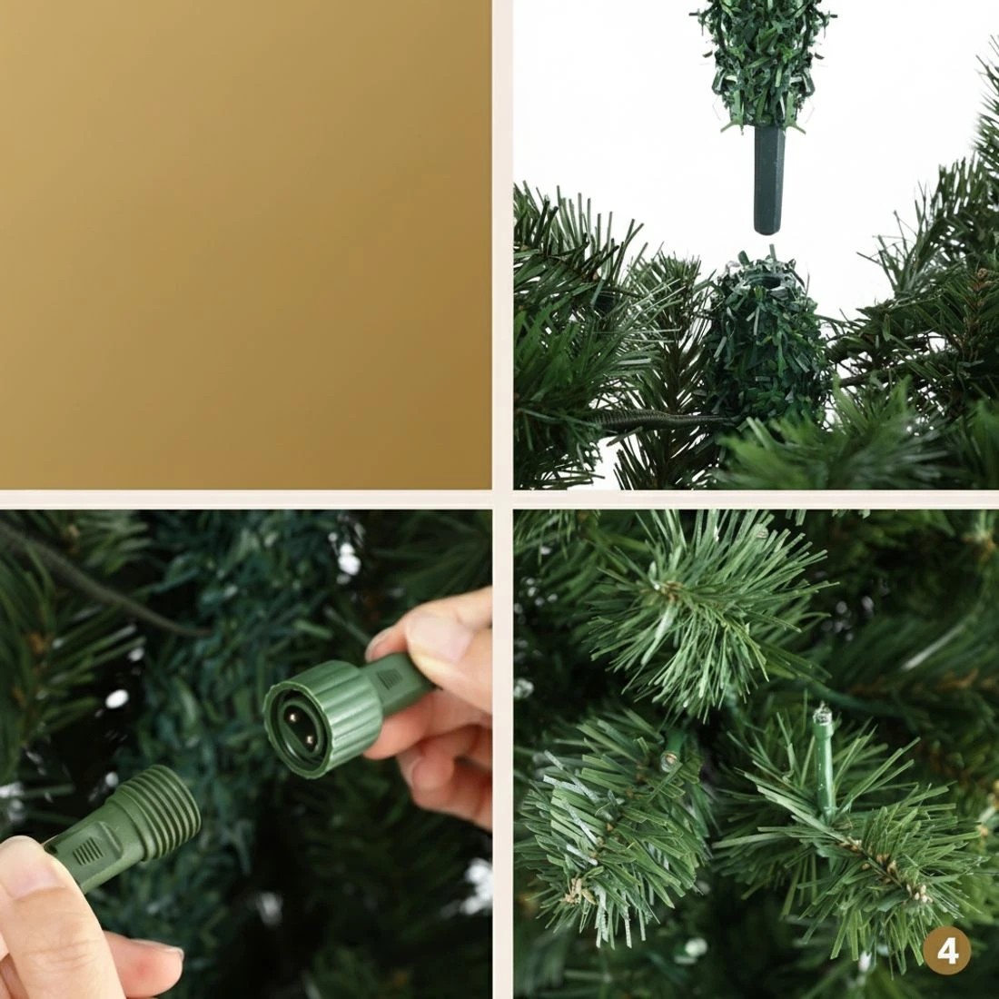 6 Jingle Jollys Christmas Tree 1.8M LED Corner Xmas Tree Half 8 Modes Multi-color - Green, 6 of 6