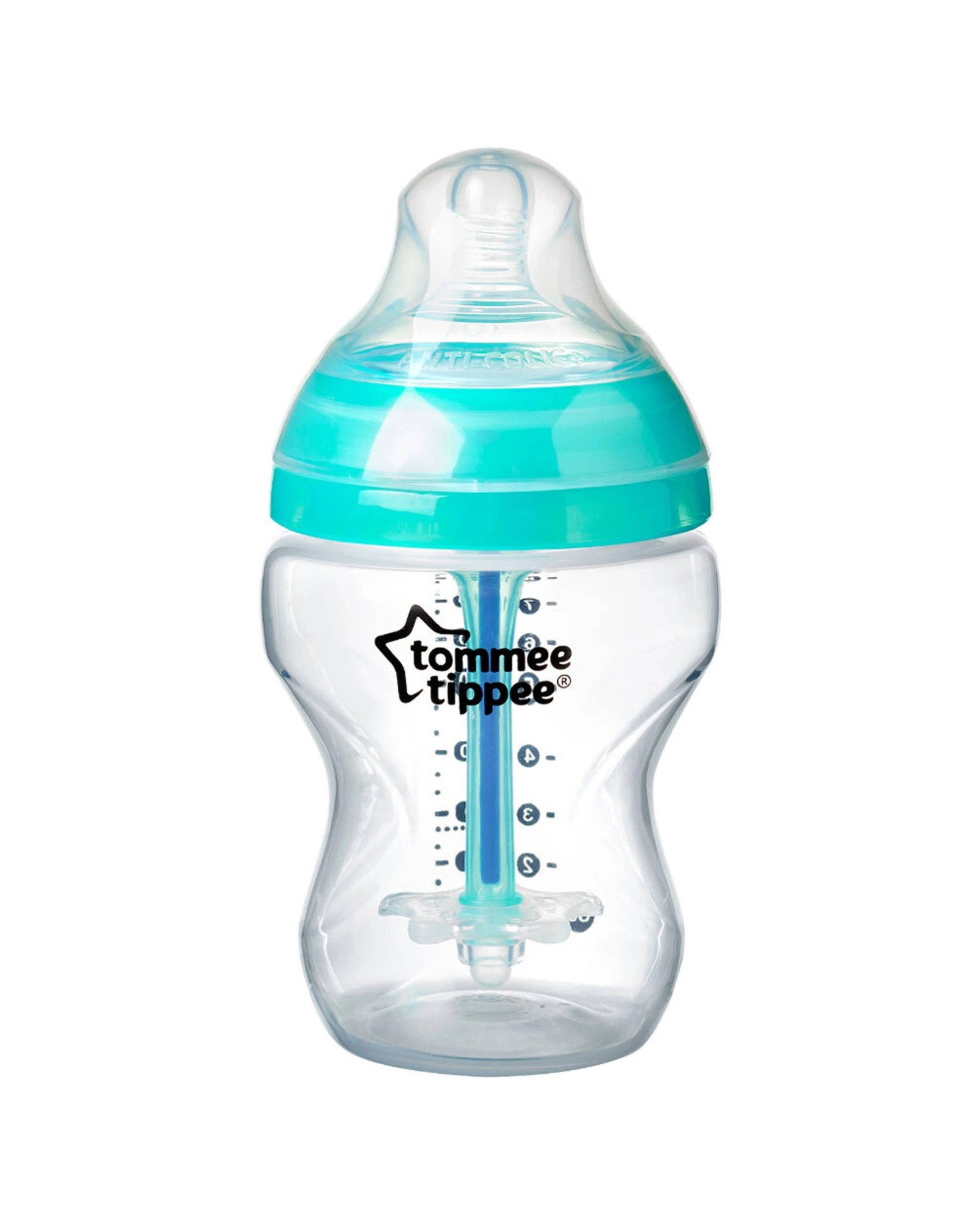 1 Tommee Tippee 260ml Bottle W/ Heat Sensing Tube
 - Clear, 1 of 2
