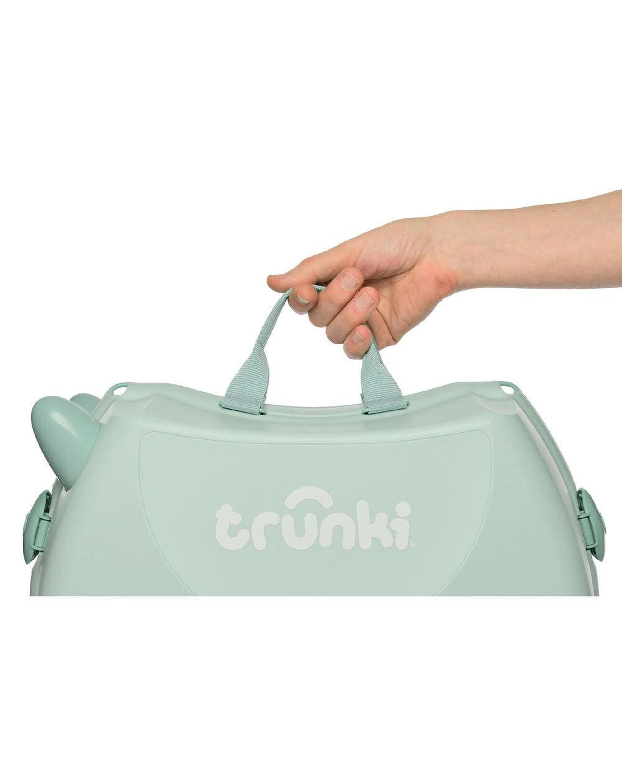 7 Trunki Glide Ride on Luggage Kids Suitcase Toy Box Solid Green, 7 of 7
