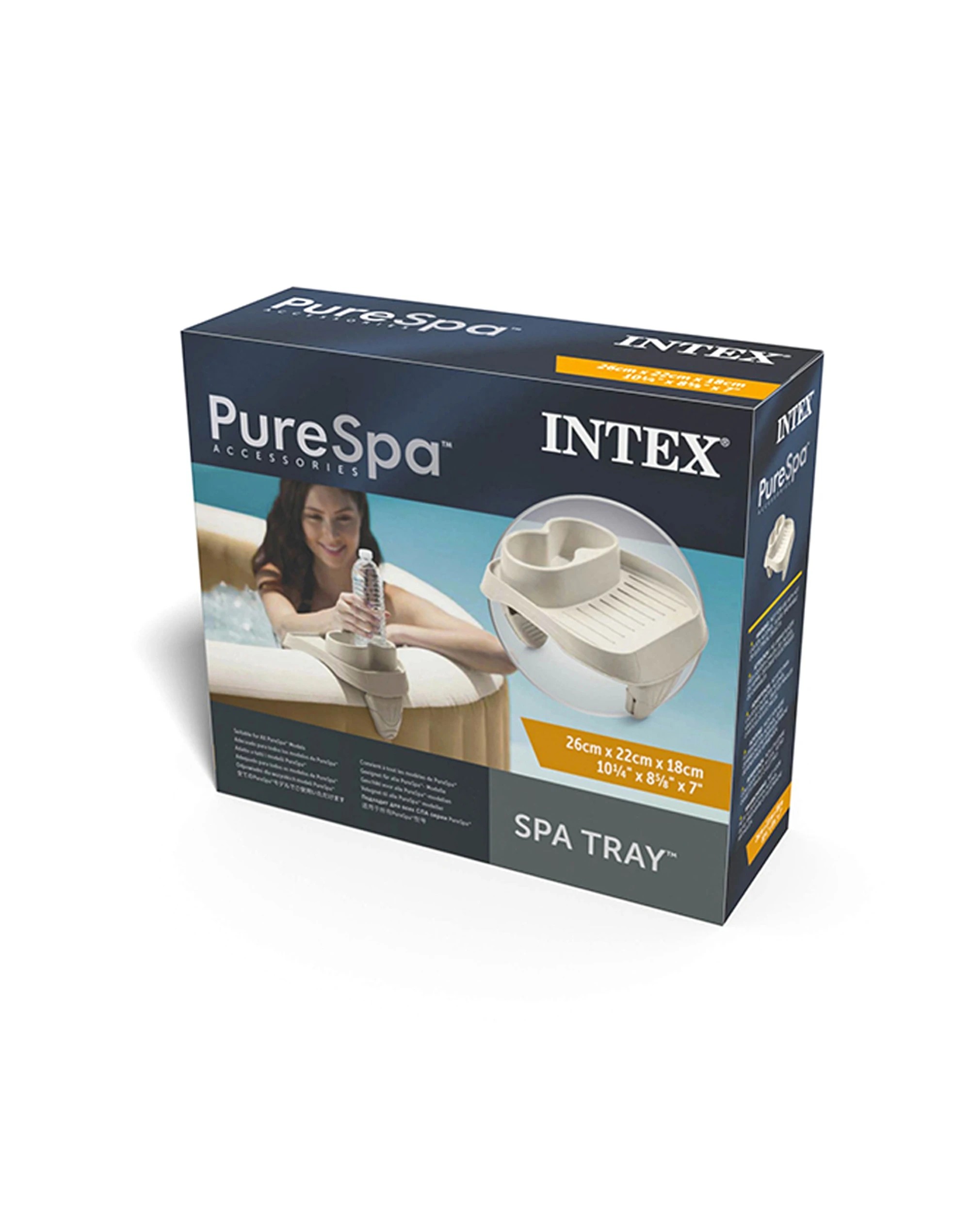 4 Intex 2PK Tray Cup Holder For PureSpa Inflatable Hot Tub - Beige, 4 of 6