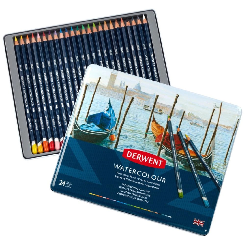 1 Derwent Watercolour Pencils 24 Pack, 1 of 3